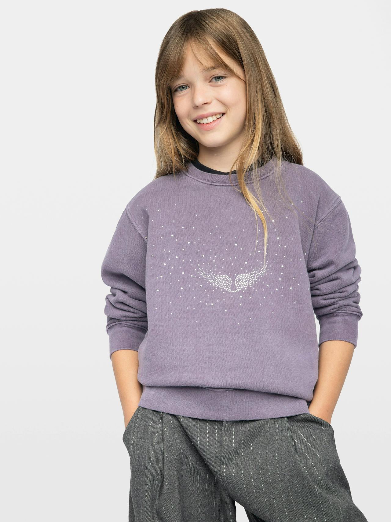 Sweatshirt Girl's Damson 5