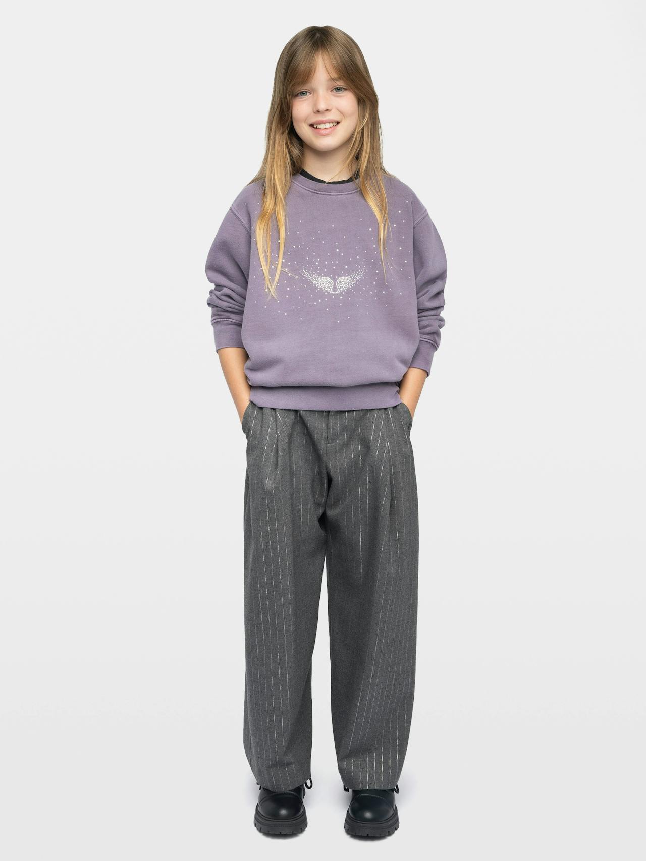 Sweatshirt Girl's Damson 1