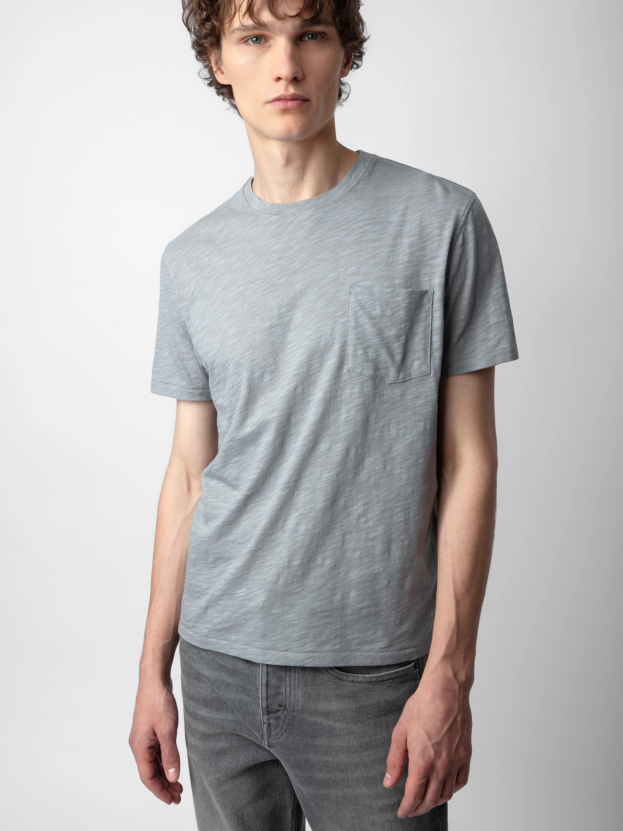 Stockholm Slub T-Shirt t-shirt grey men | Zadig&Voltaire