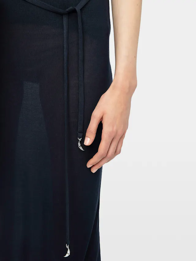 Giada Asymmetric Long Slit Skirt