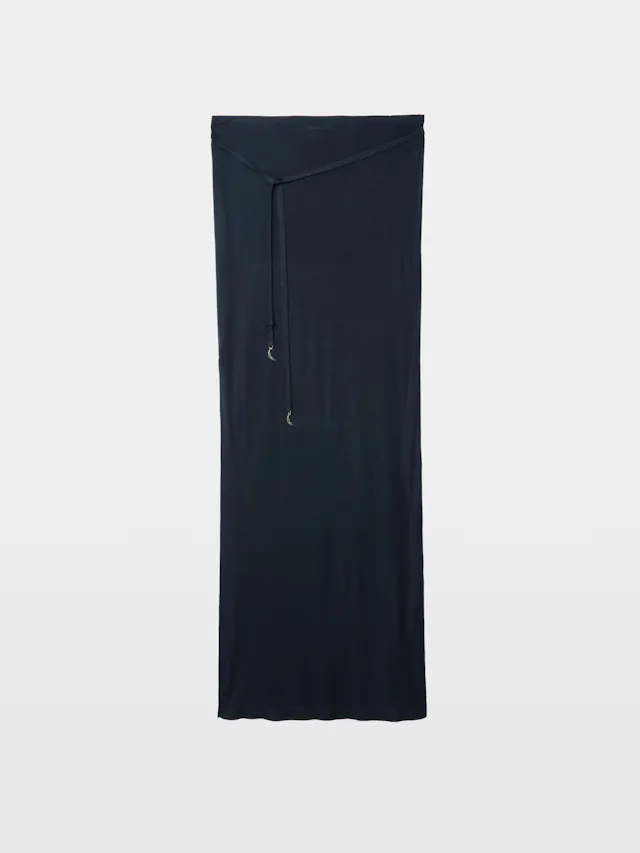 Giada Asymmetric Long Slit Skirt