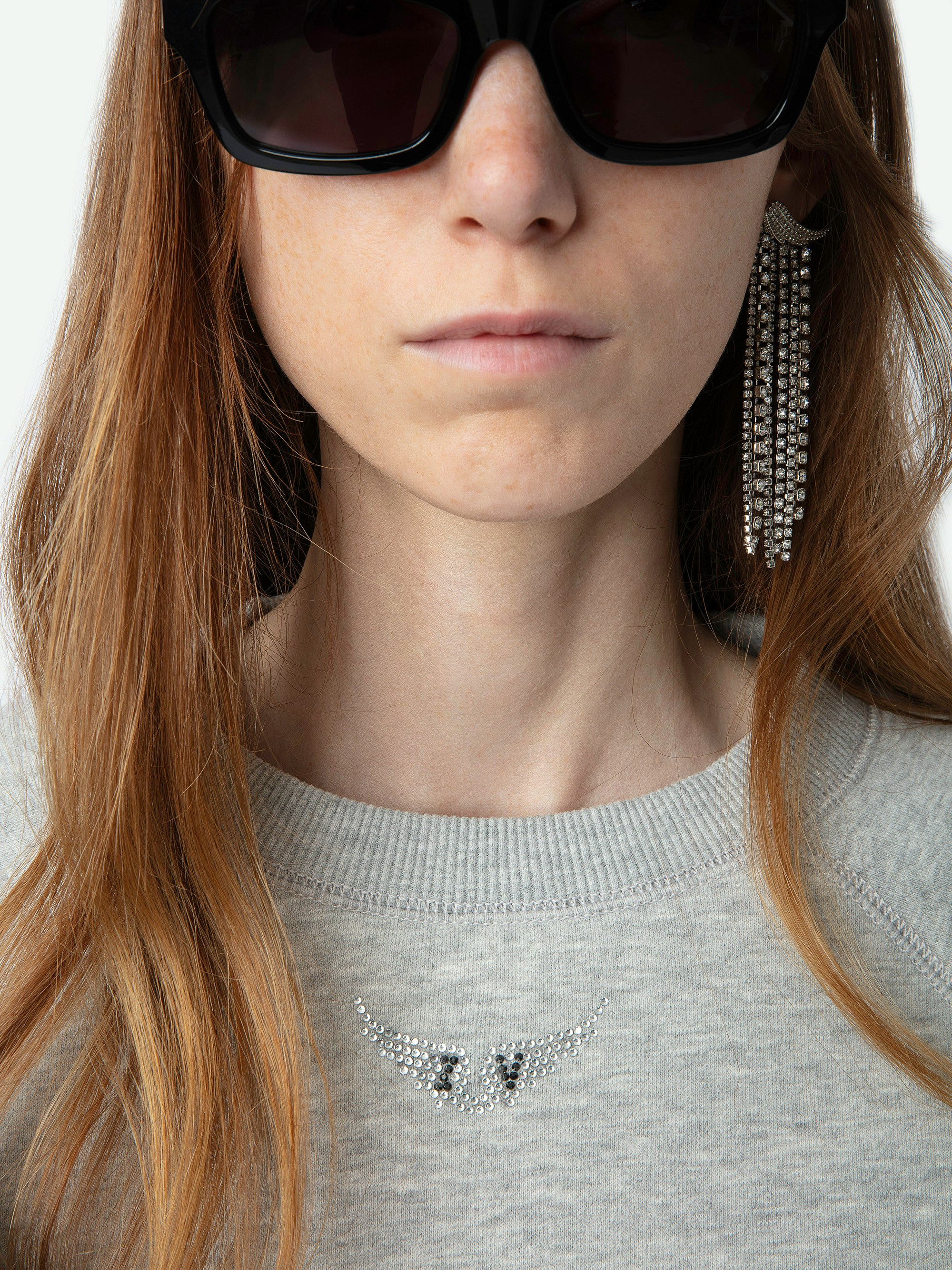 Upper Diamante Wings Sweatshirt 4