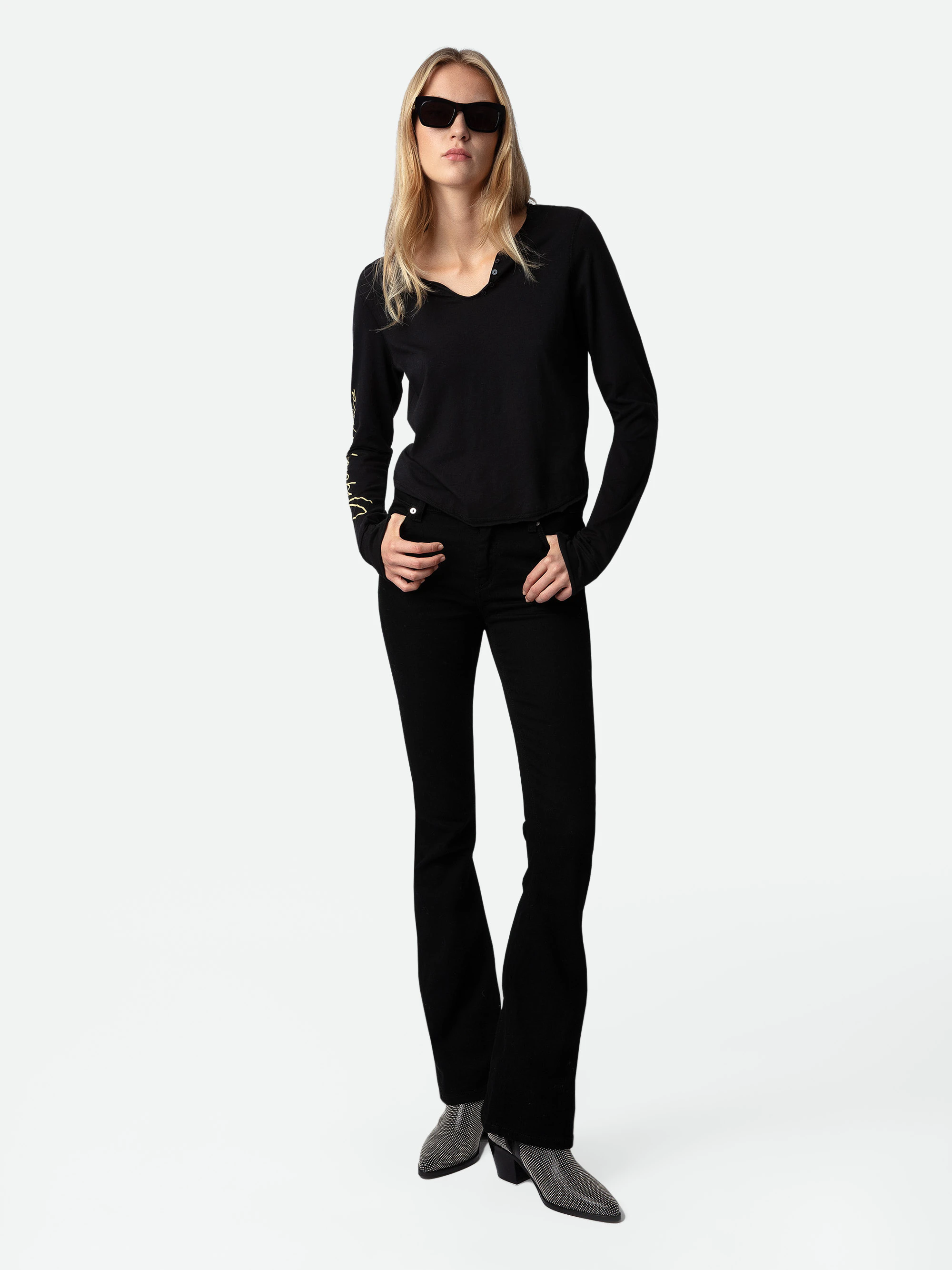 Crop Concert Crush Henley Top thumbnail 1