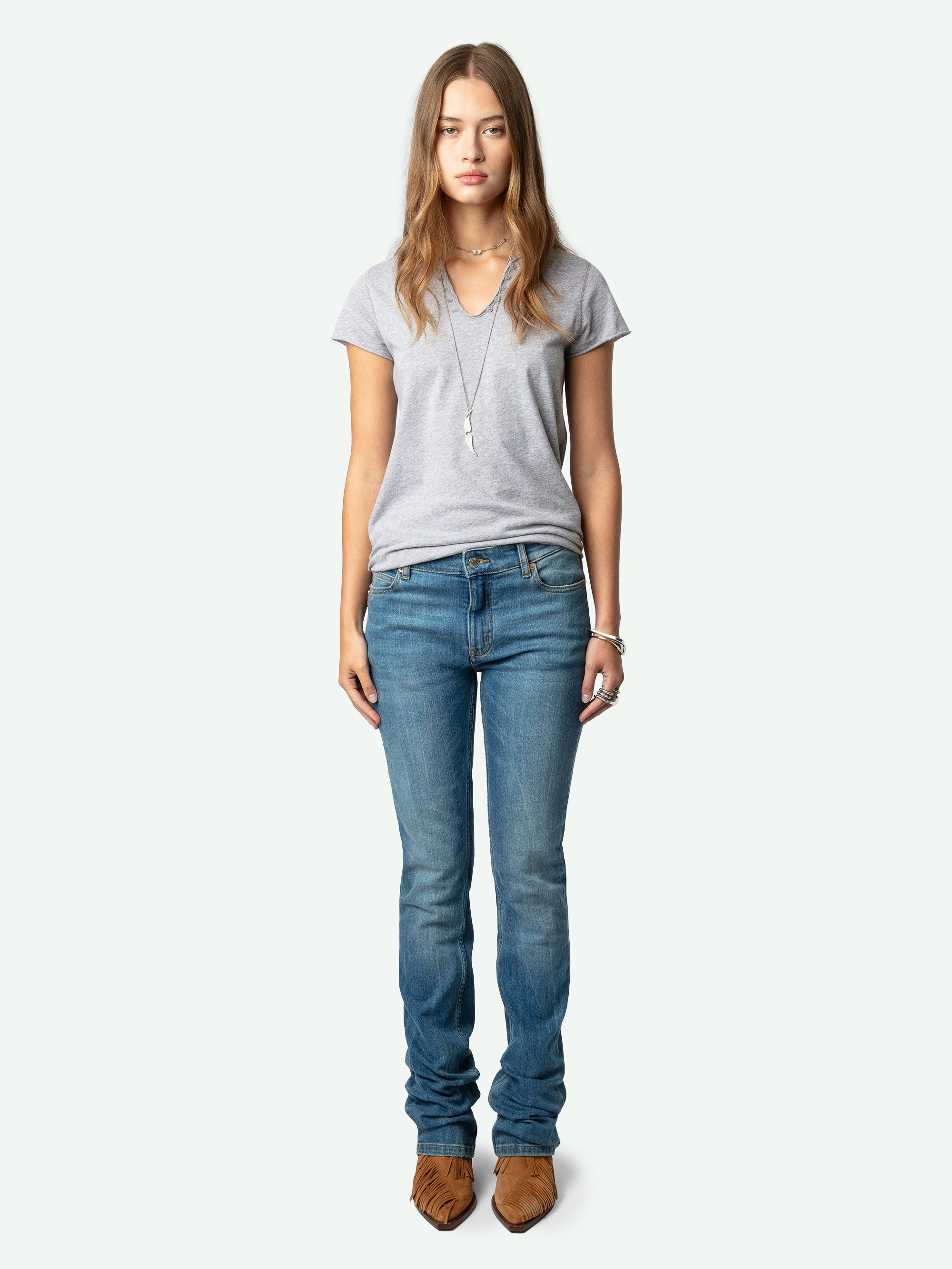 Photoprint Henley T-shirt