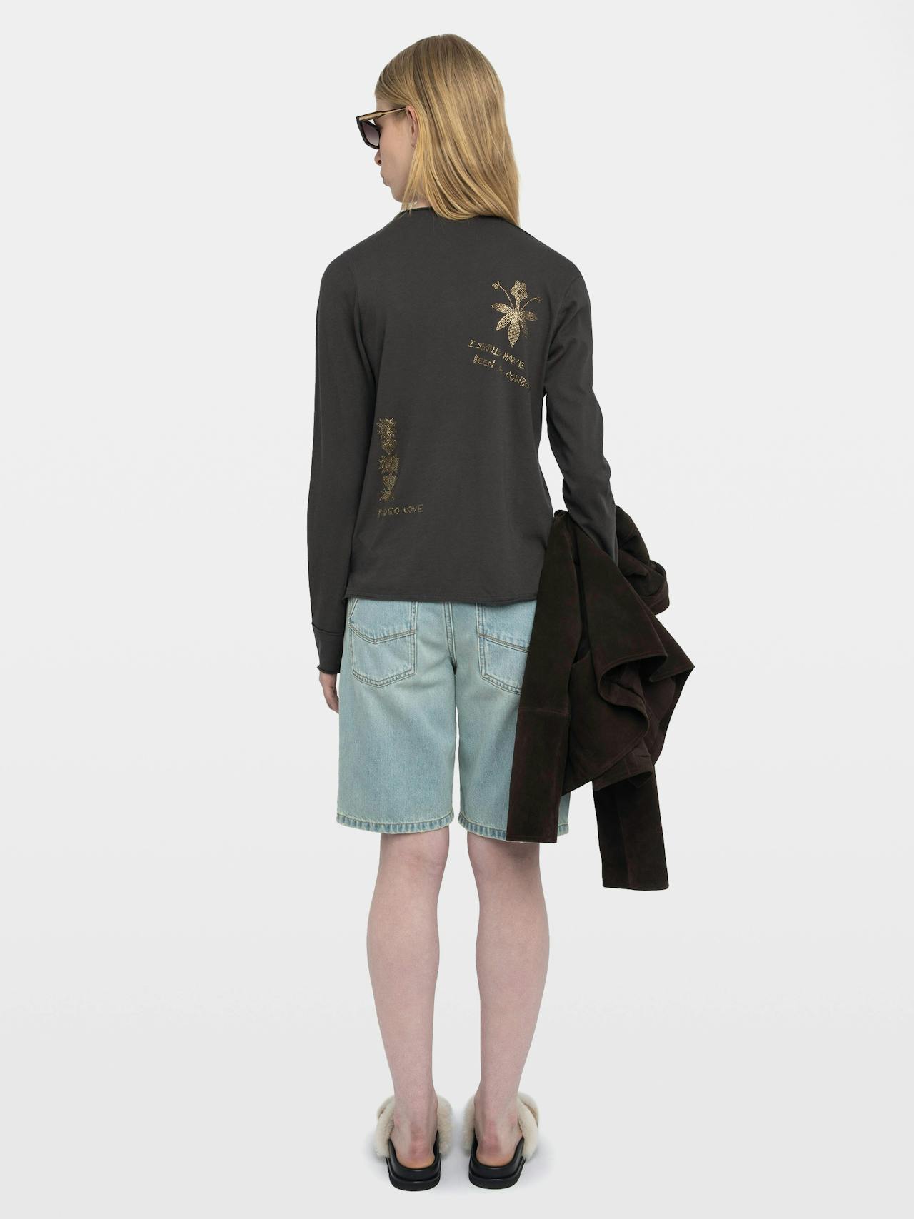 Henley Collar Button T-Shirt