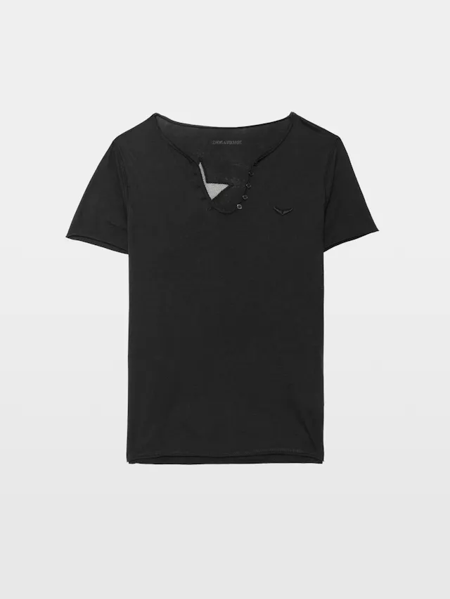 Fishnet Henley-Shirt