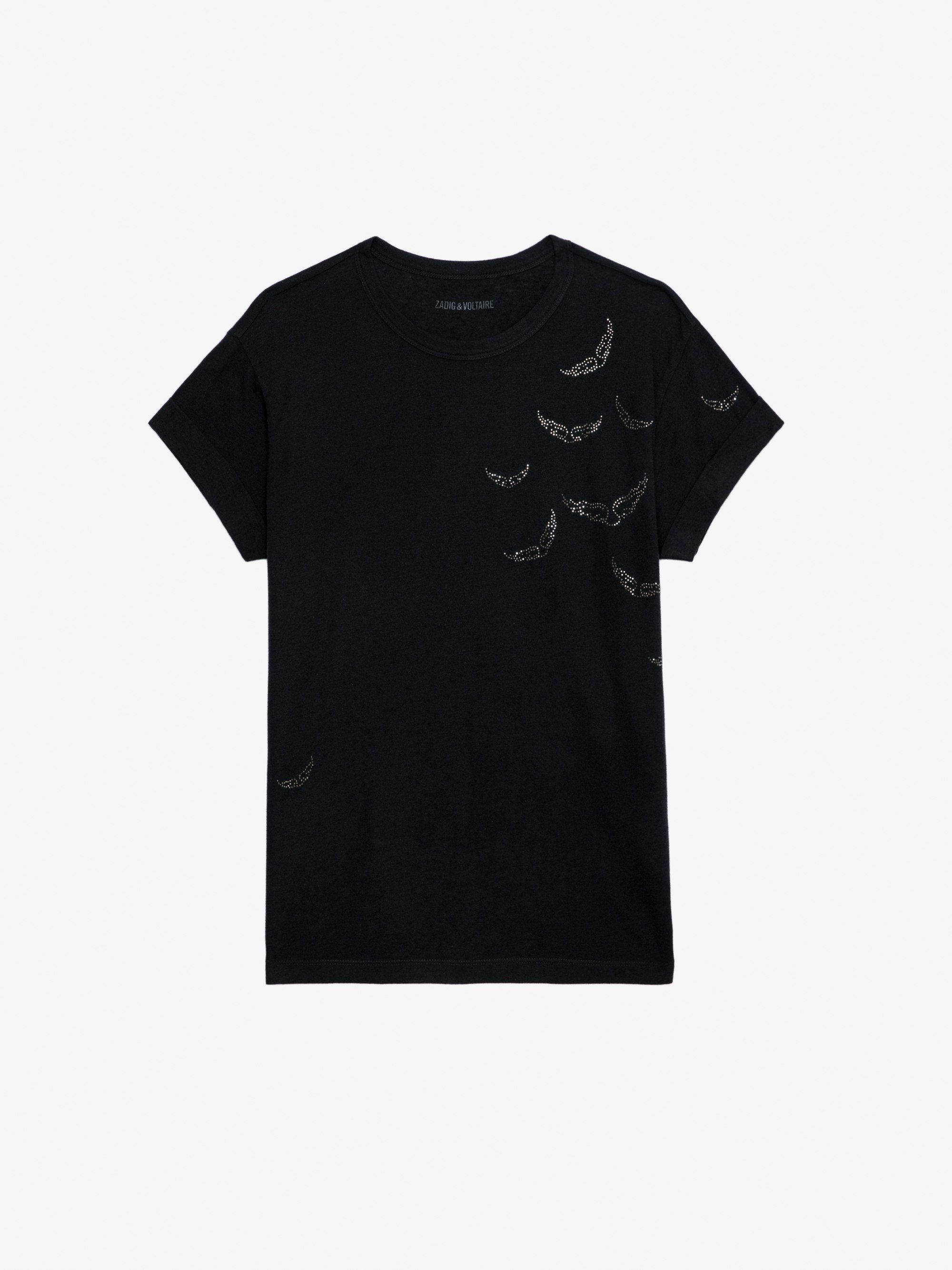Anya Diamante Wings T-shirt t-shirt black women | Zadig&Voltaire