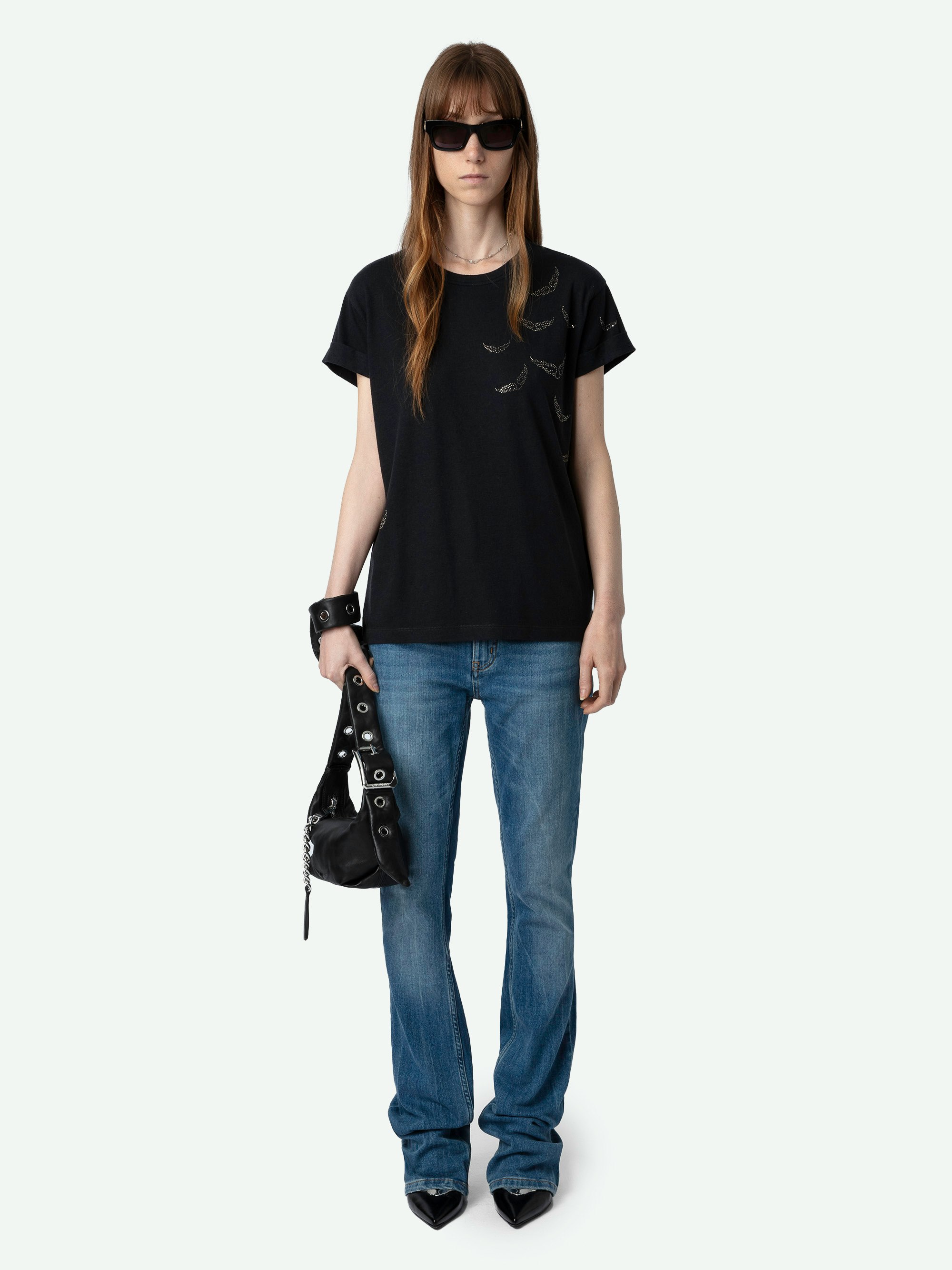 Anya Diamante Wings T-shirt t-shirt black women | Zadig&Voltaire