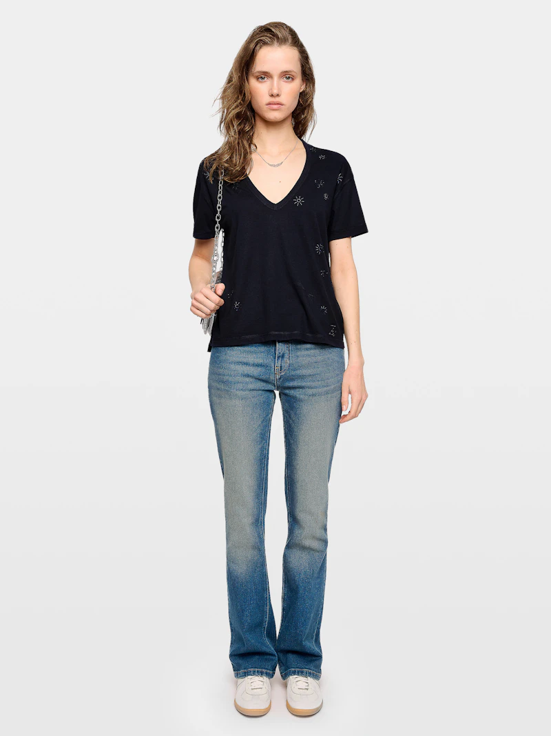 T-shirt Marta — Col V Strass — Zadig & Voltaire