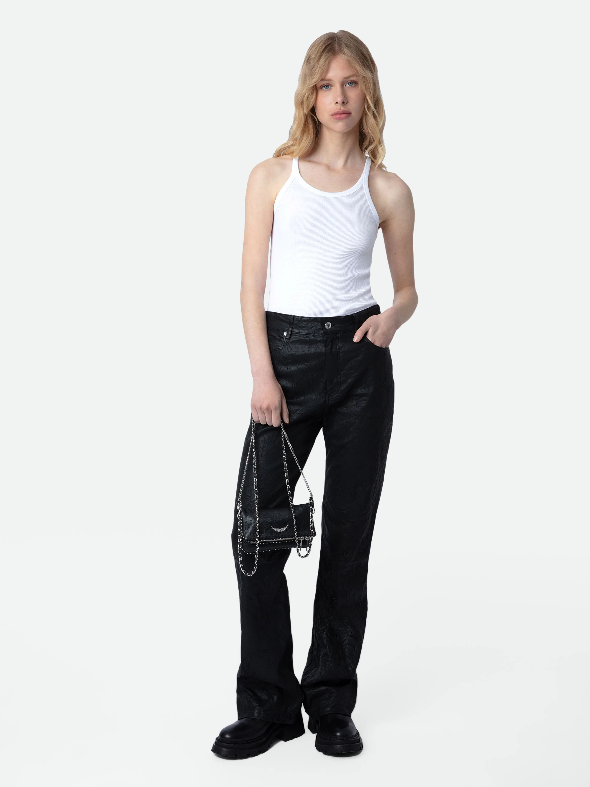Alba White Cotton Slim Tank Top | Zadig&Voltaire