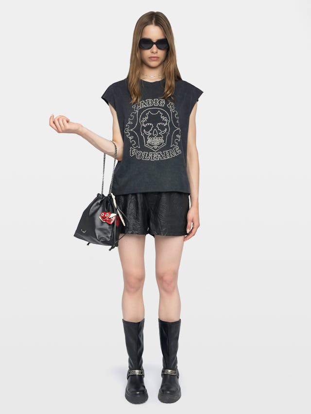 Cloe Black Rhinestone Tank Top