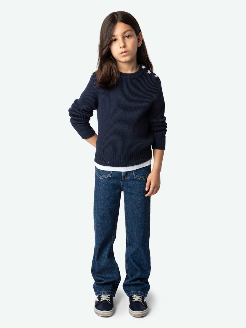 Girls' Navy Jumper