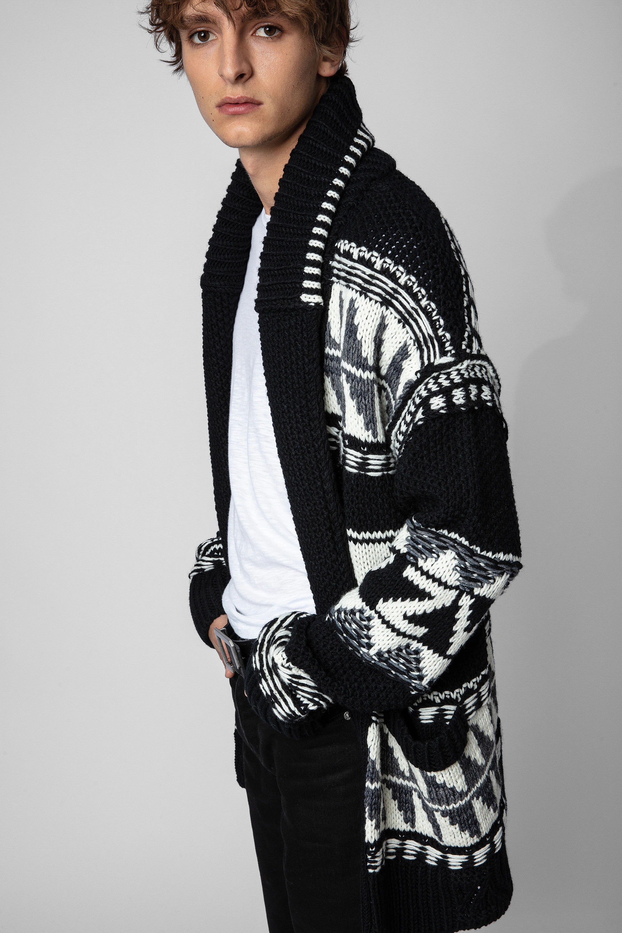 Erra Skull Cardigan cardigan black men | Zadig&Voltaire