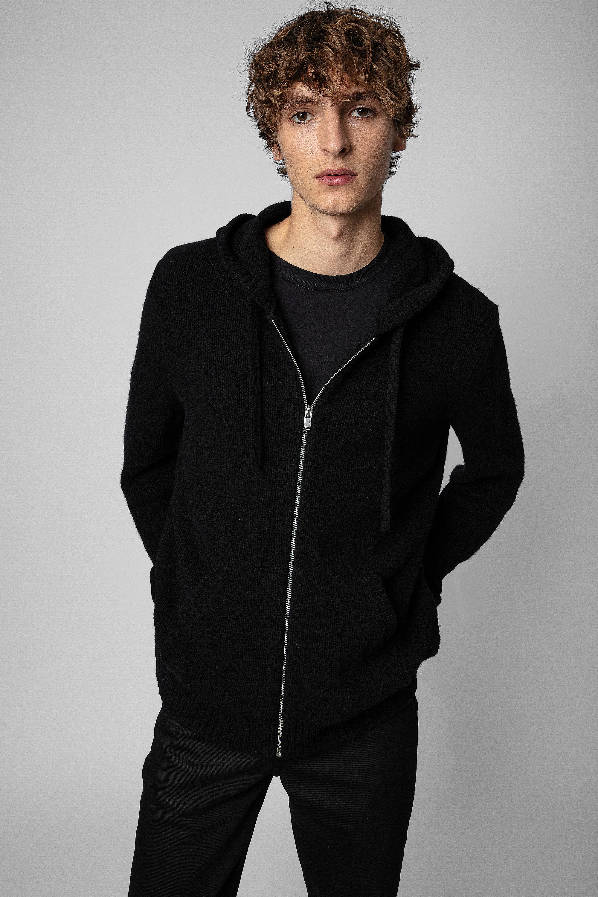 Clash Skull Wool Cardigan cardigan black men | Zadig&Voltaire