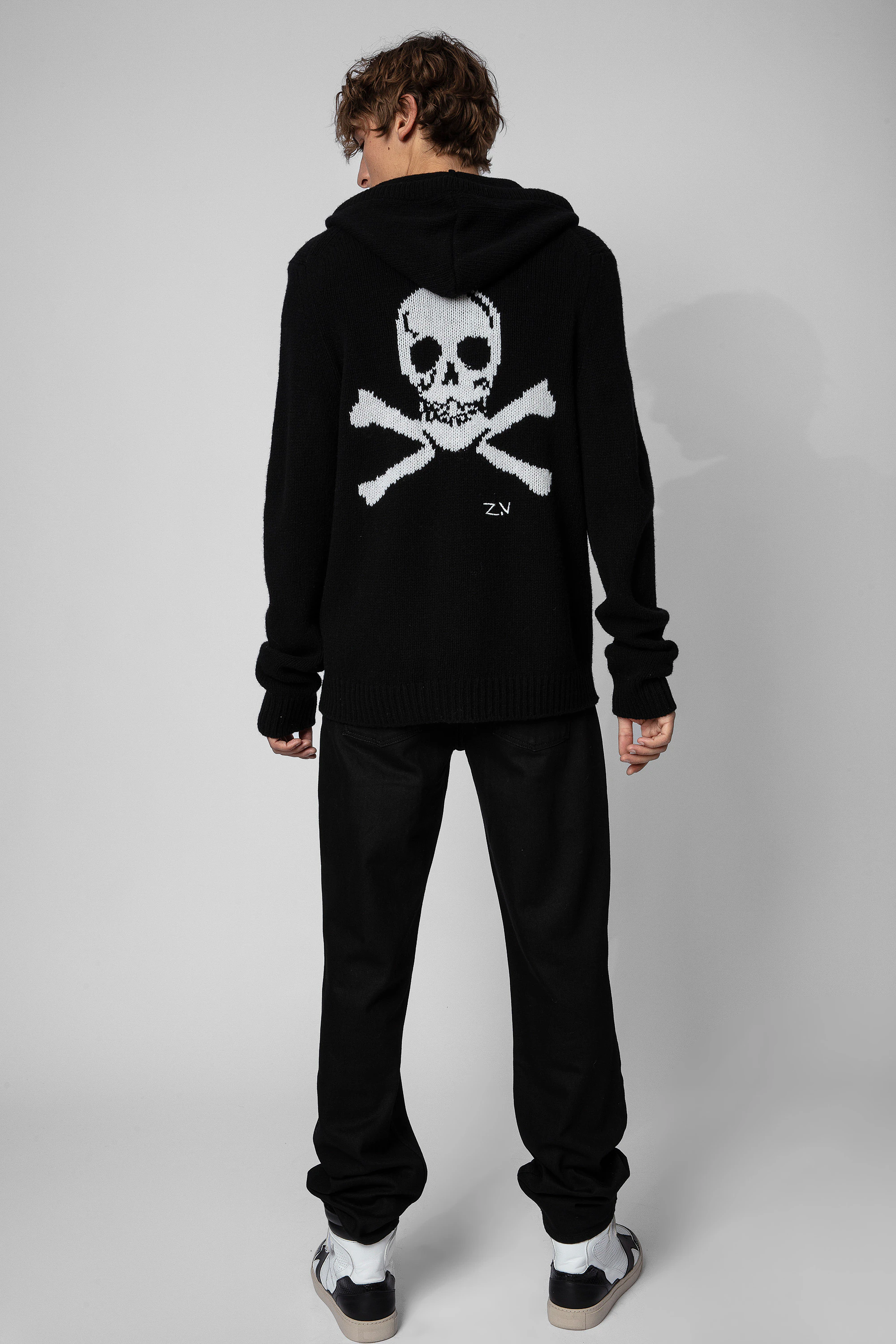 Clash Skull Wool Cardigan cardigan black men | Zadig&Voltaire
