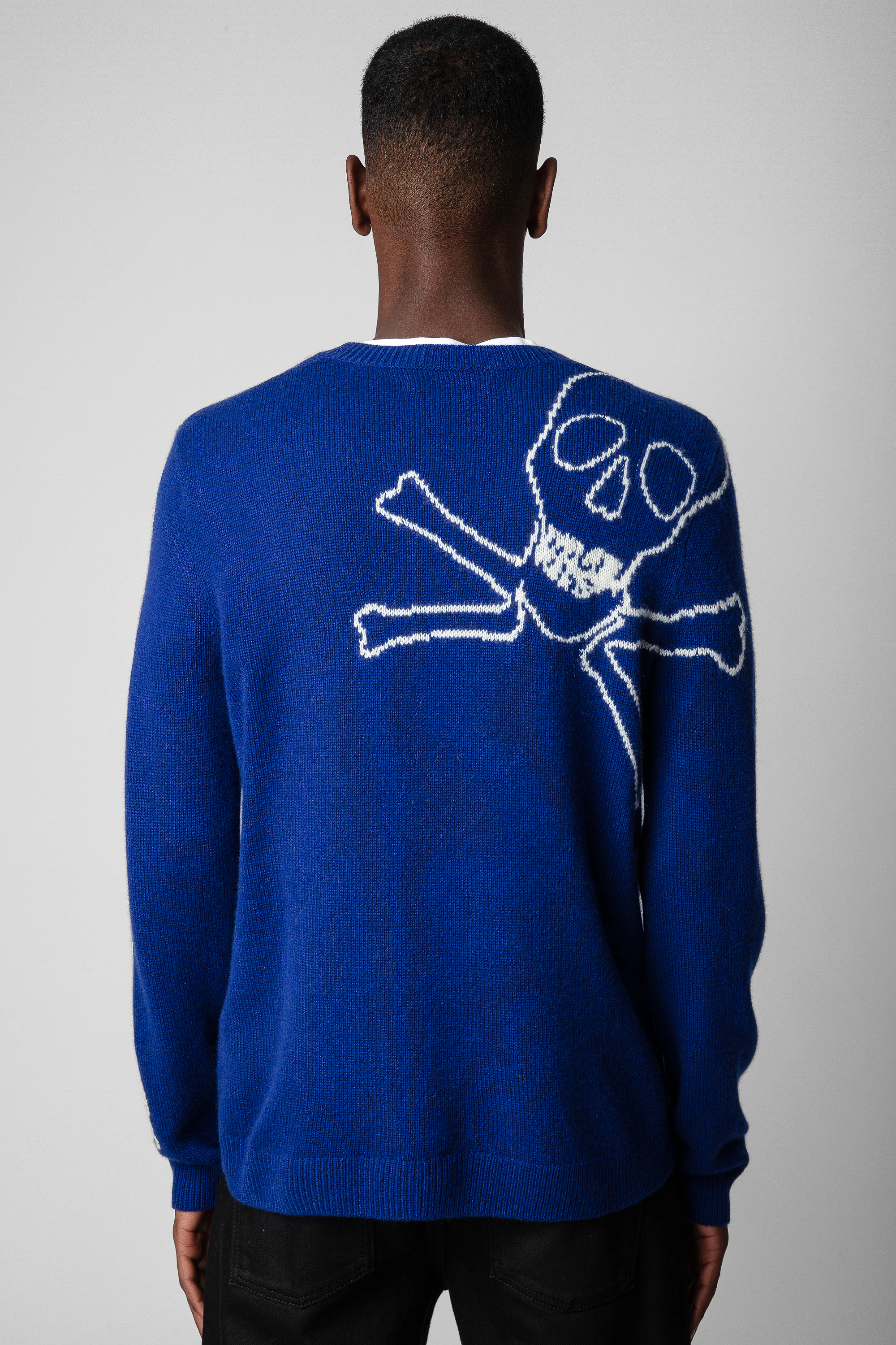 Kennedy Skull Cashmere Jumper sweater blue men | Zadig&Voltaire
