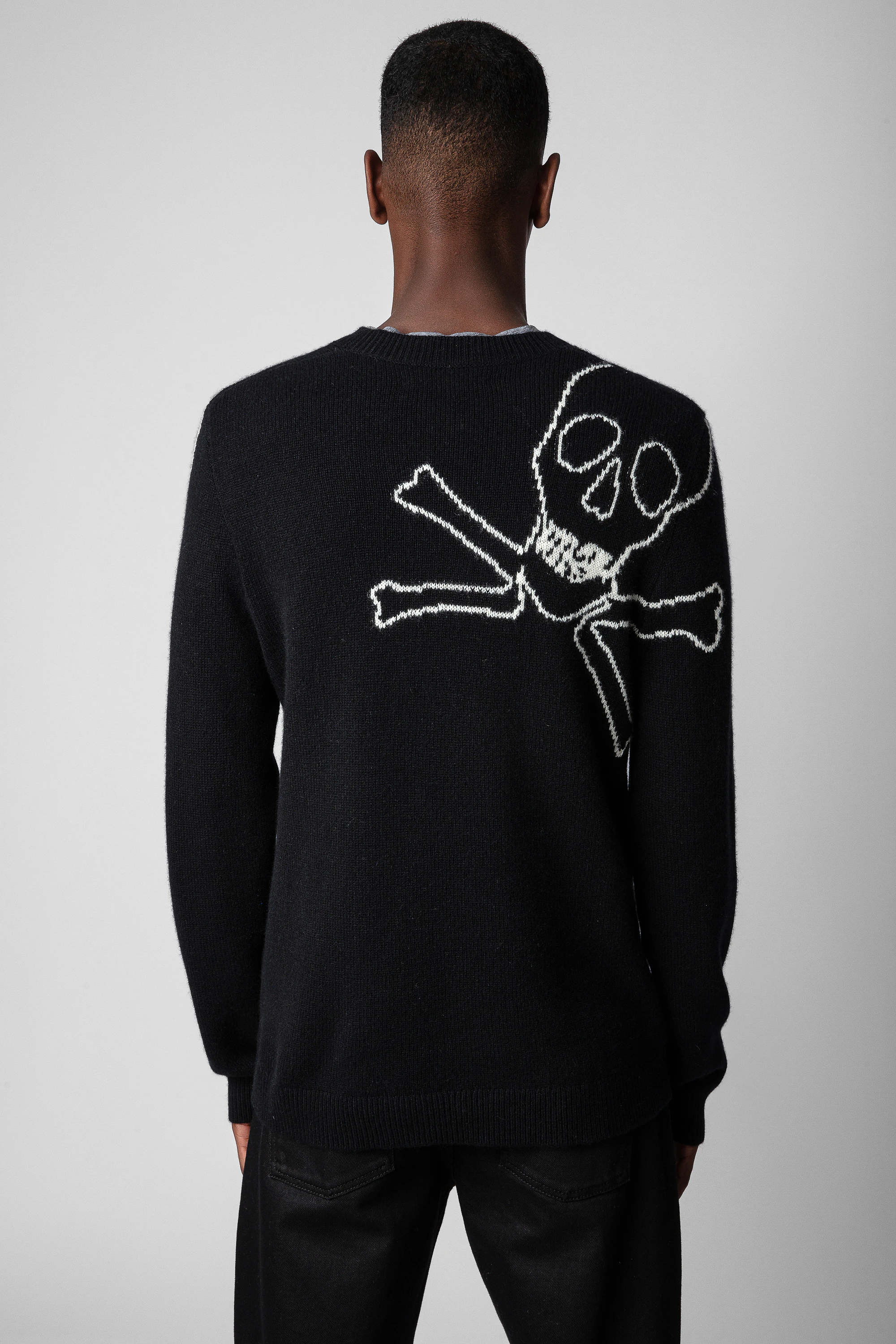 Kennedy Skull Cashmere Jumper sweater black men | Zadig&Voltaire