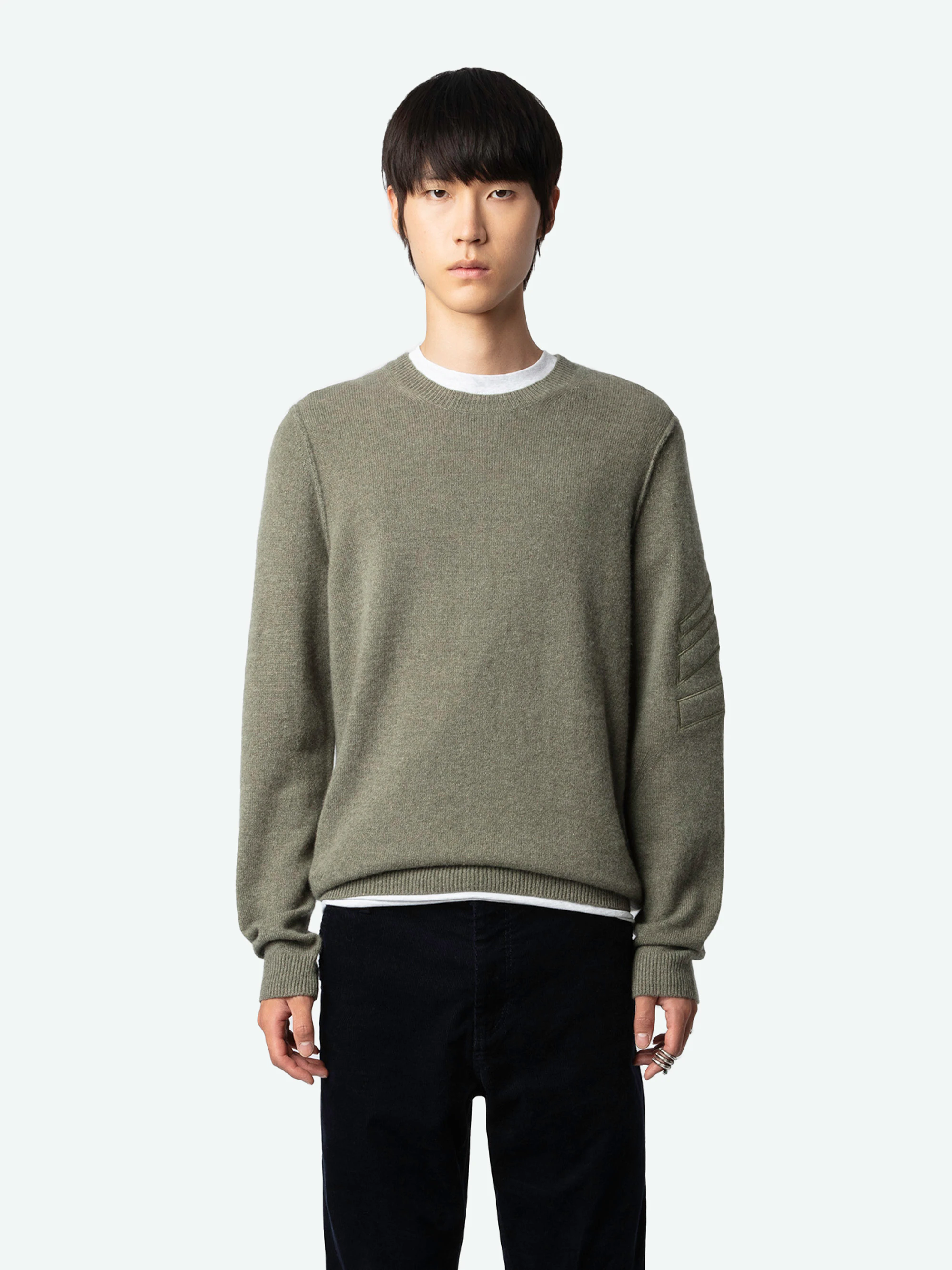 Kennedy Cashmere Sweater sweater kaki men | Zadig&Voltaire