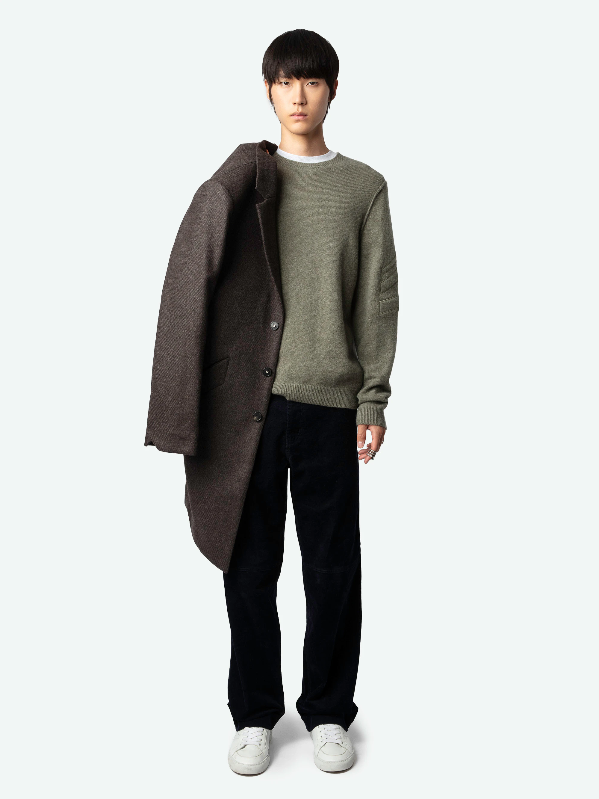 Kennedy Cashmere Sweater sweater kaki men | Zadig&Voltaire