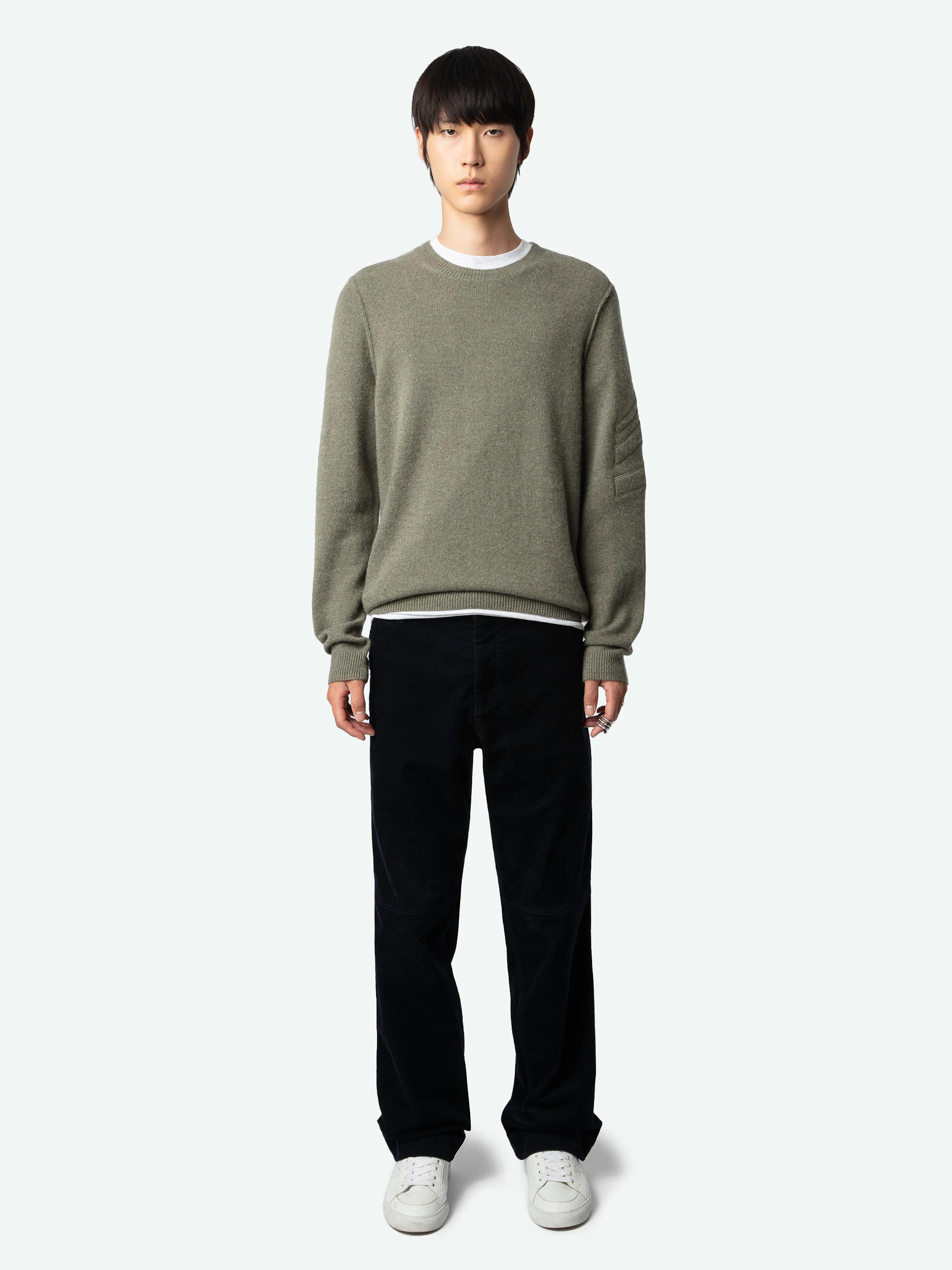 Kennedy Cashmere Sweater sweater kaki men | Zadig&Voltaire