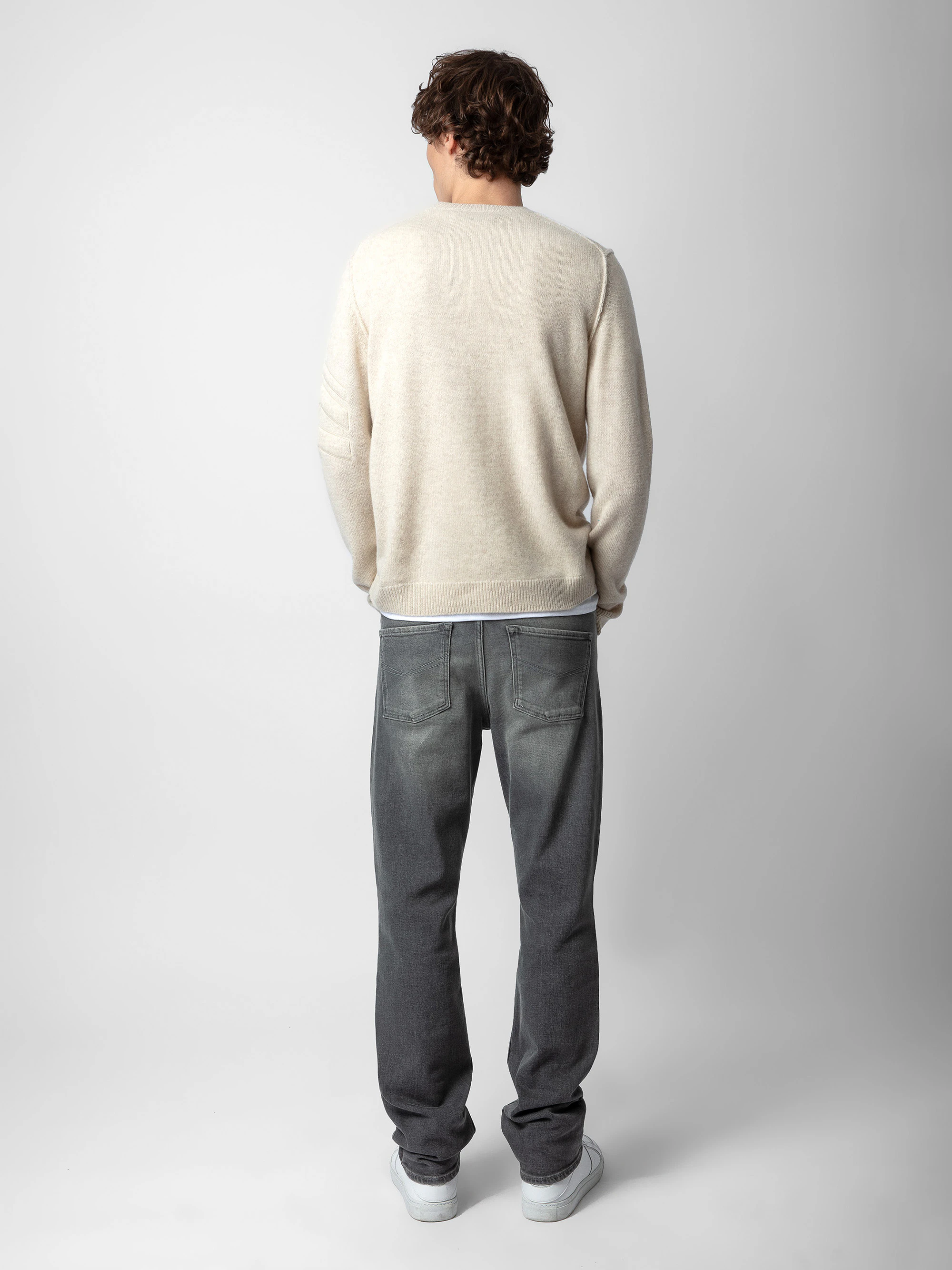 Kennedy Cashmere Sweater white men | Zadig&Voltaire