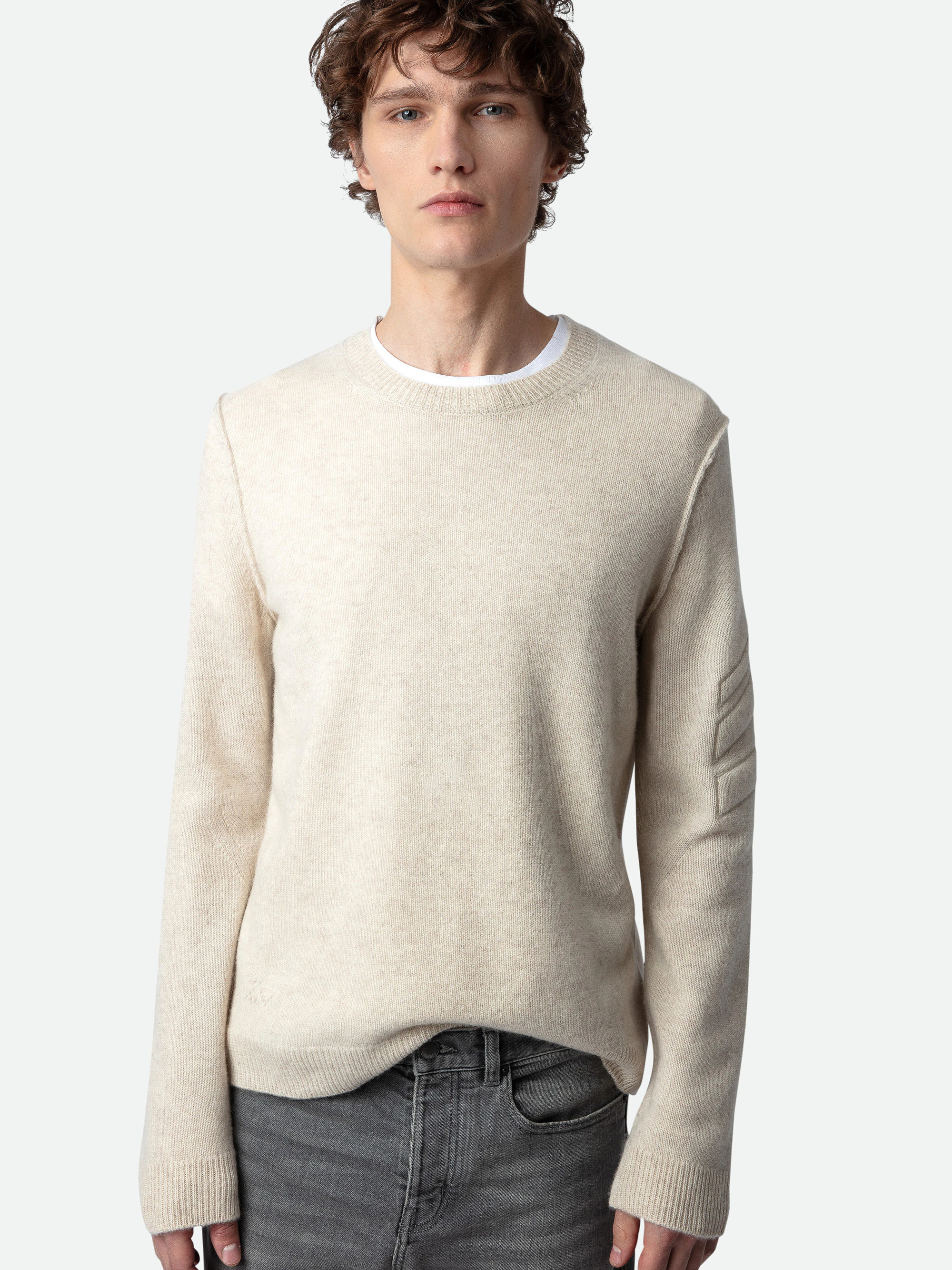 Kennedy Cashmere Sweater white men | Zadig&Voltaire
