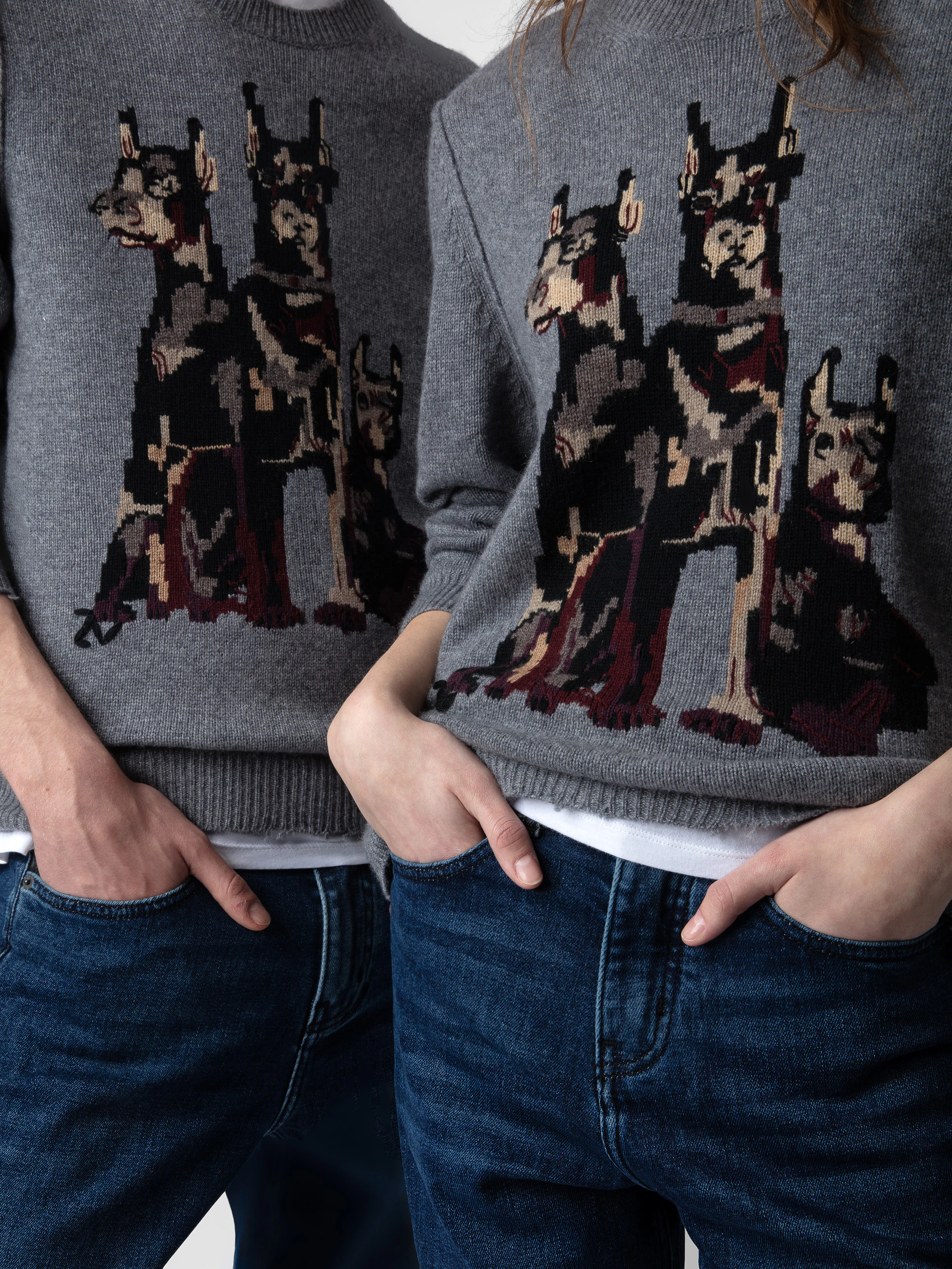 LEONARD PARIS　 Vネック トップス Women's Cashmere Quarter-Zip Sweaters – Made in Venice | Tricot