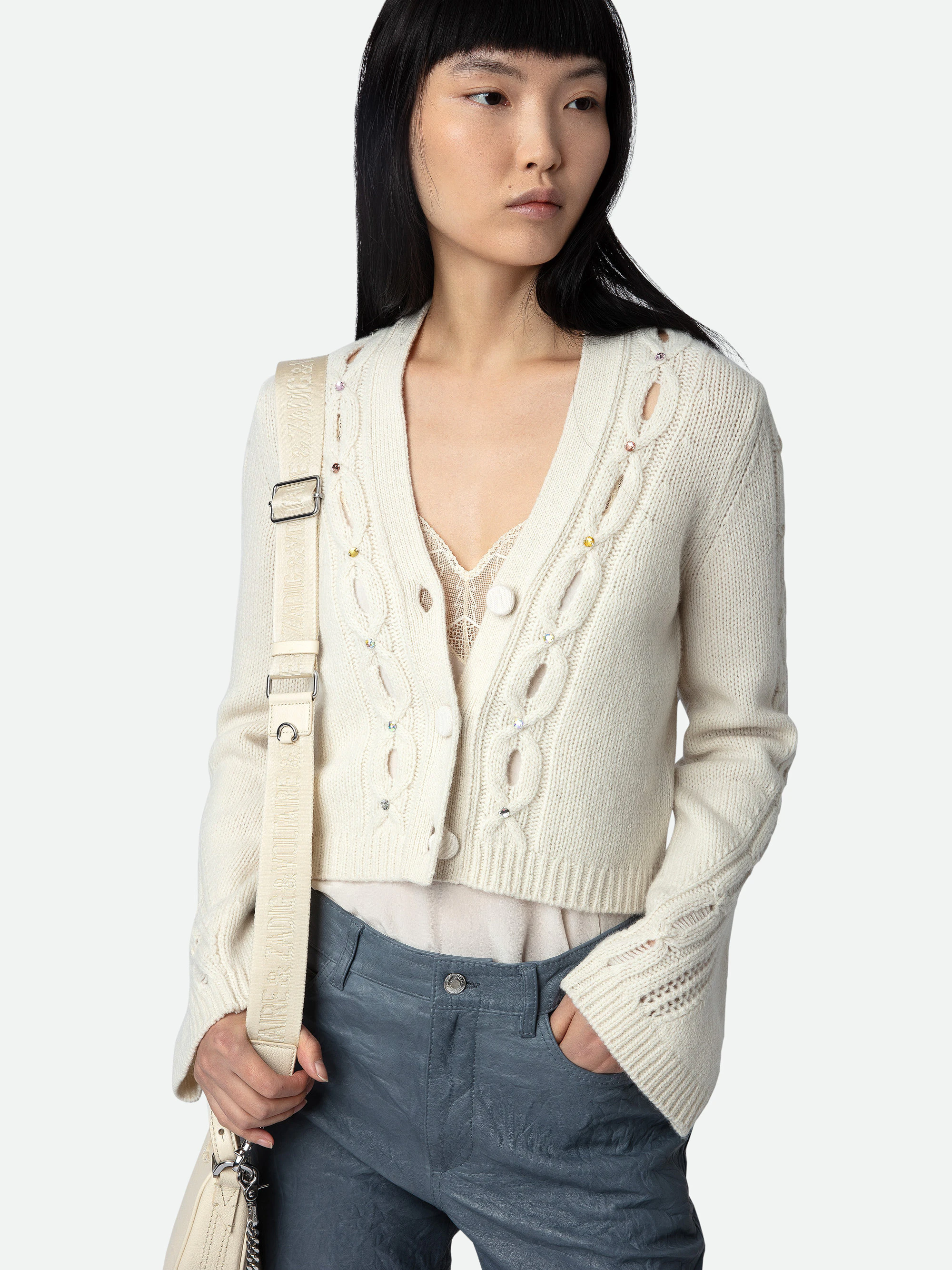 Cardigan Barley 100% lana merino thumbnail 5