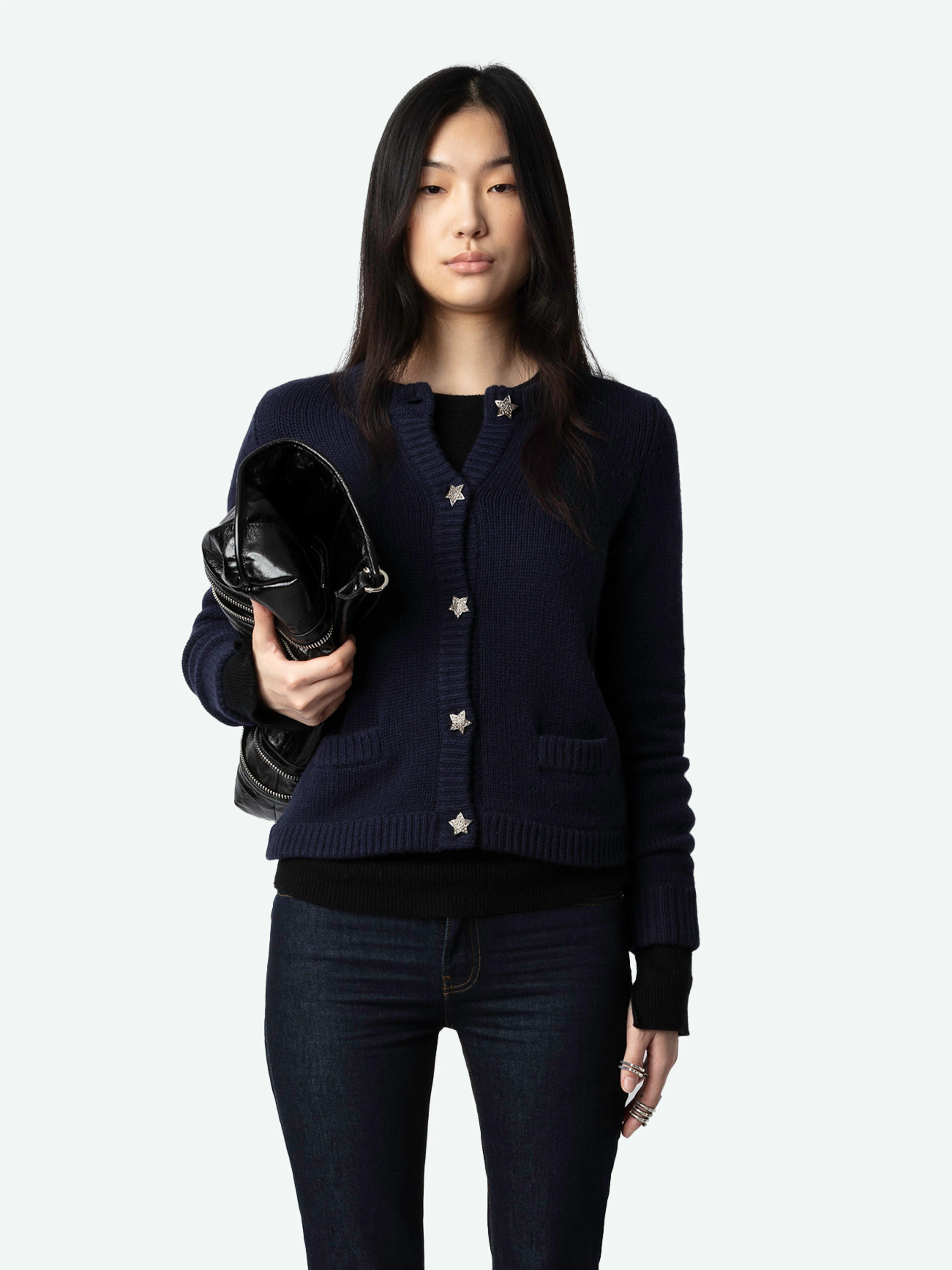 Marcy Jewelled 100% Cashmere Cardigan 3