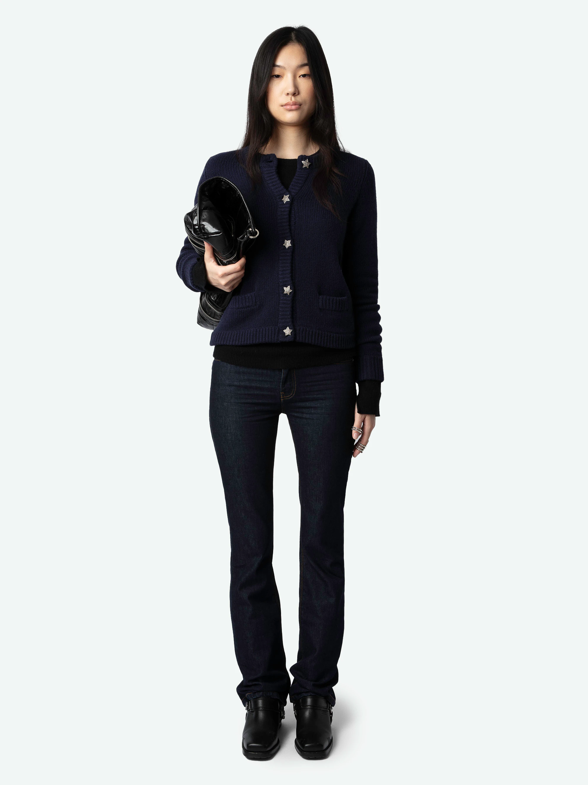 Marcy Jewelled 100% Cashmere Cardigan