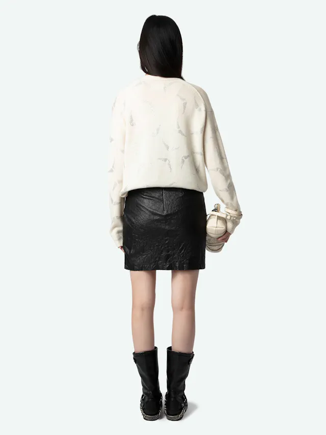 Mirka Diamanté Wings Cashmere Cardigan