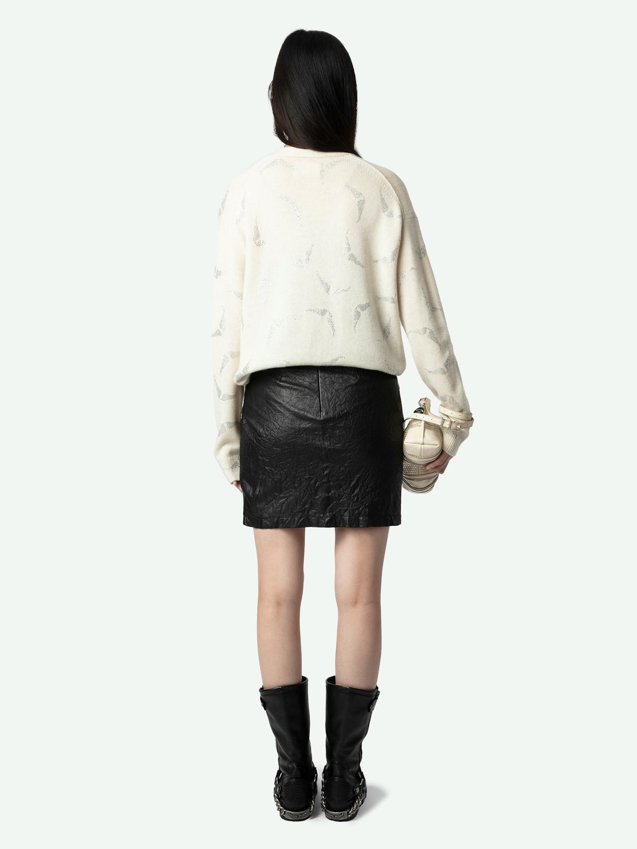 Mirka Diamanté Wings Cashmere Cardigan