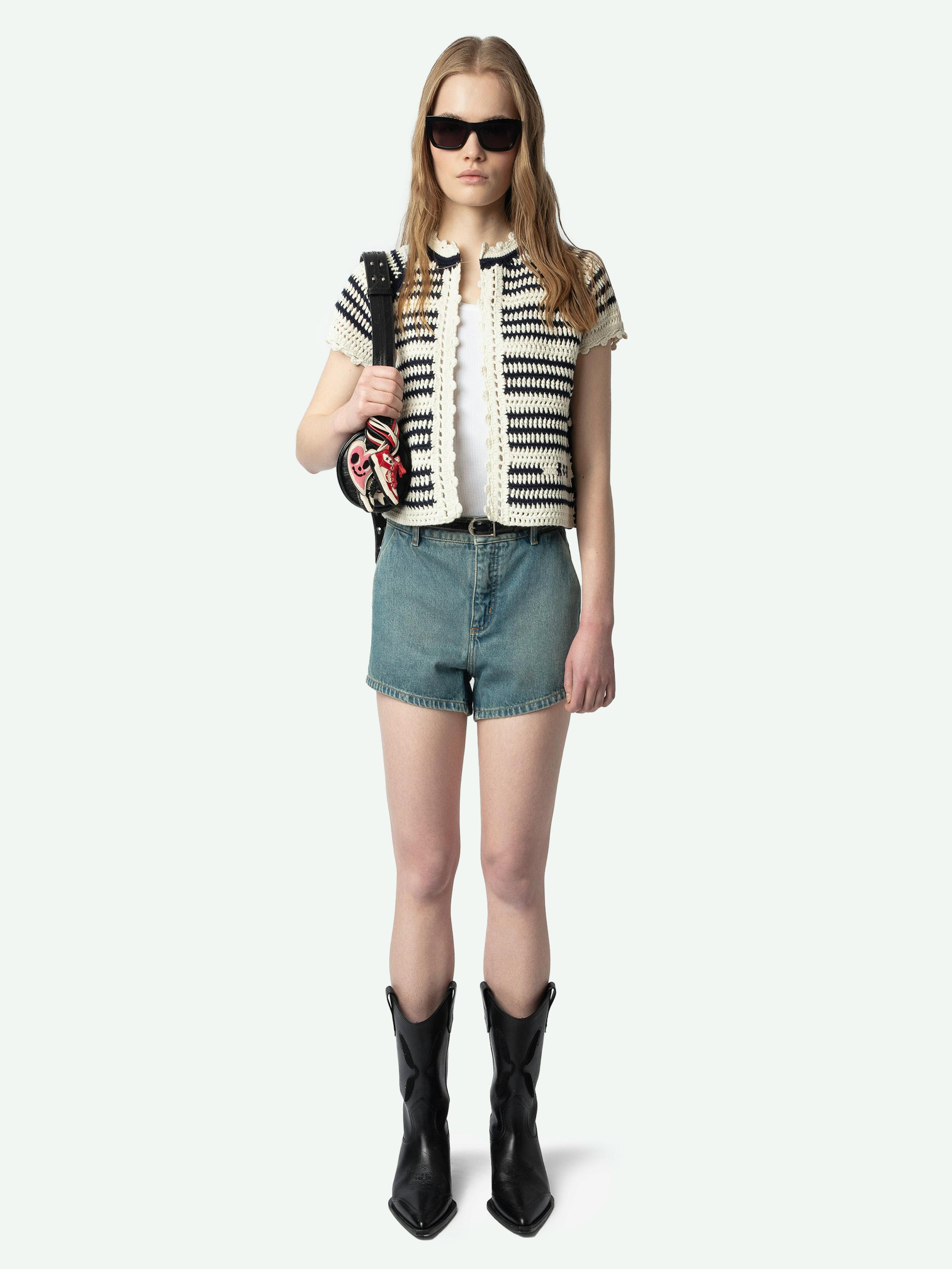 Zelie Crochet Knit Cardigan 1