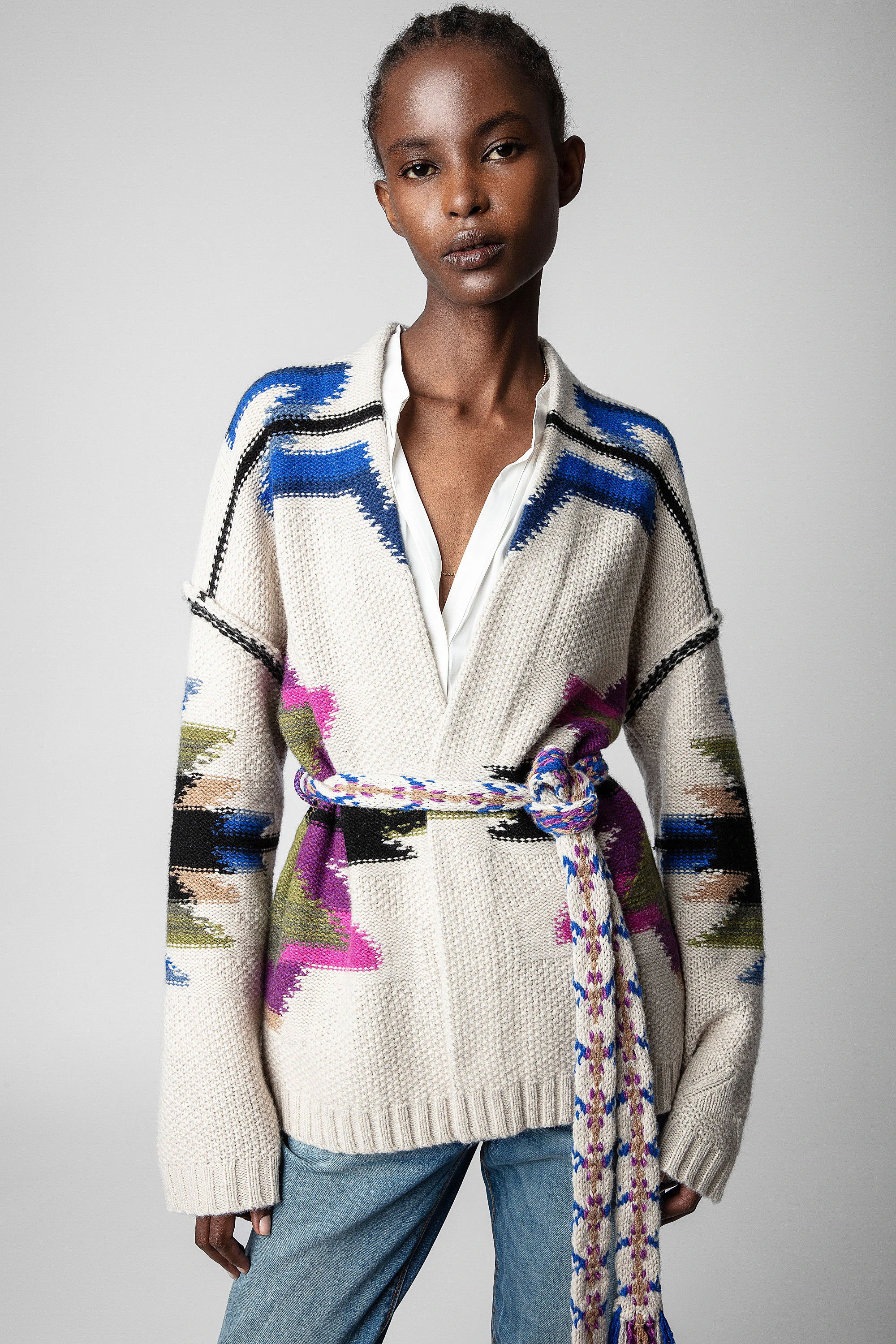 Aspen Cardigan coat beige women | Zadig&Voltaire Aspen Cardigan coat beige women | Zadig&Voltaire