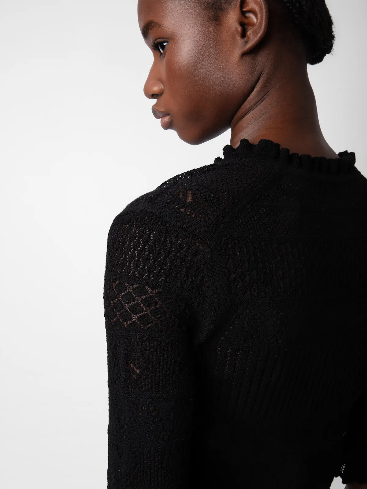 Long black crochet cotton dress | Zadig&Voltaire Long black crochet cotton dress | Zadig&Voltaire