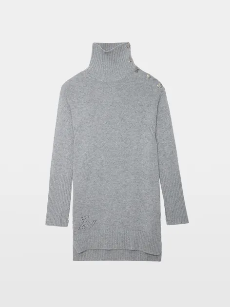Almira Jewellery Dress dress grey women | Zadig&Voltaire Almira Jewellery Dress dress grey women | Zadig&Voltaire