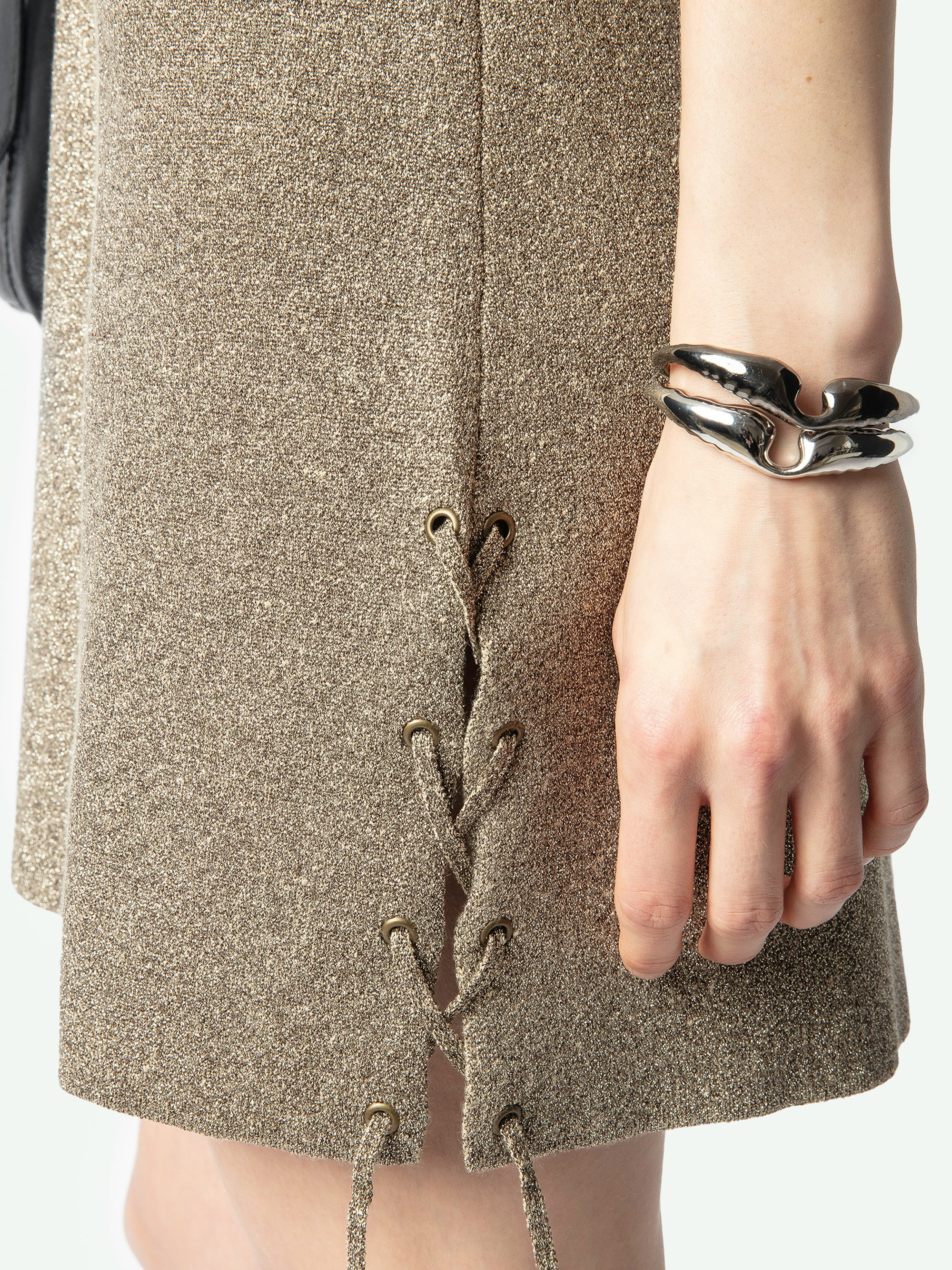 Daby Gold Metallic Mini Dress