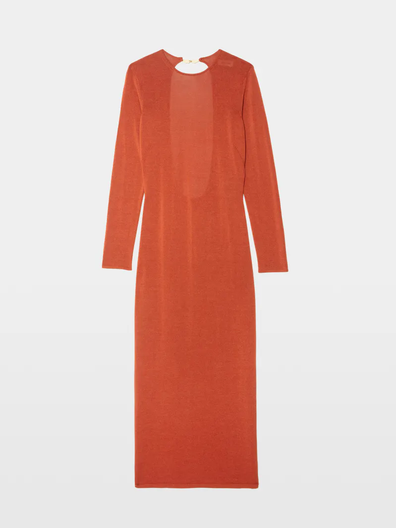 orange midi dress long sleeve Niccola