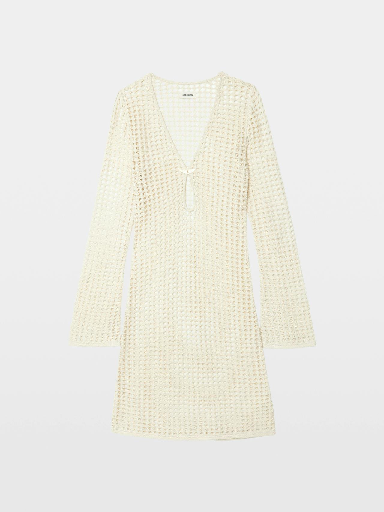 Ranyra White Crochet Mini Dress