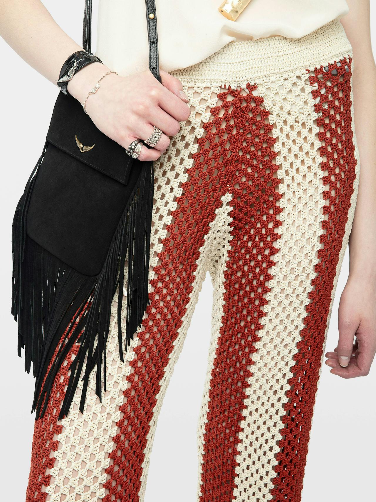 Pia White Crochet Pants