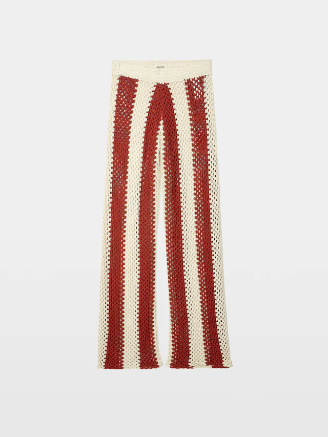 Pia White Crochet Pants