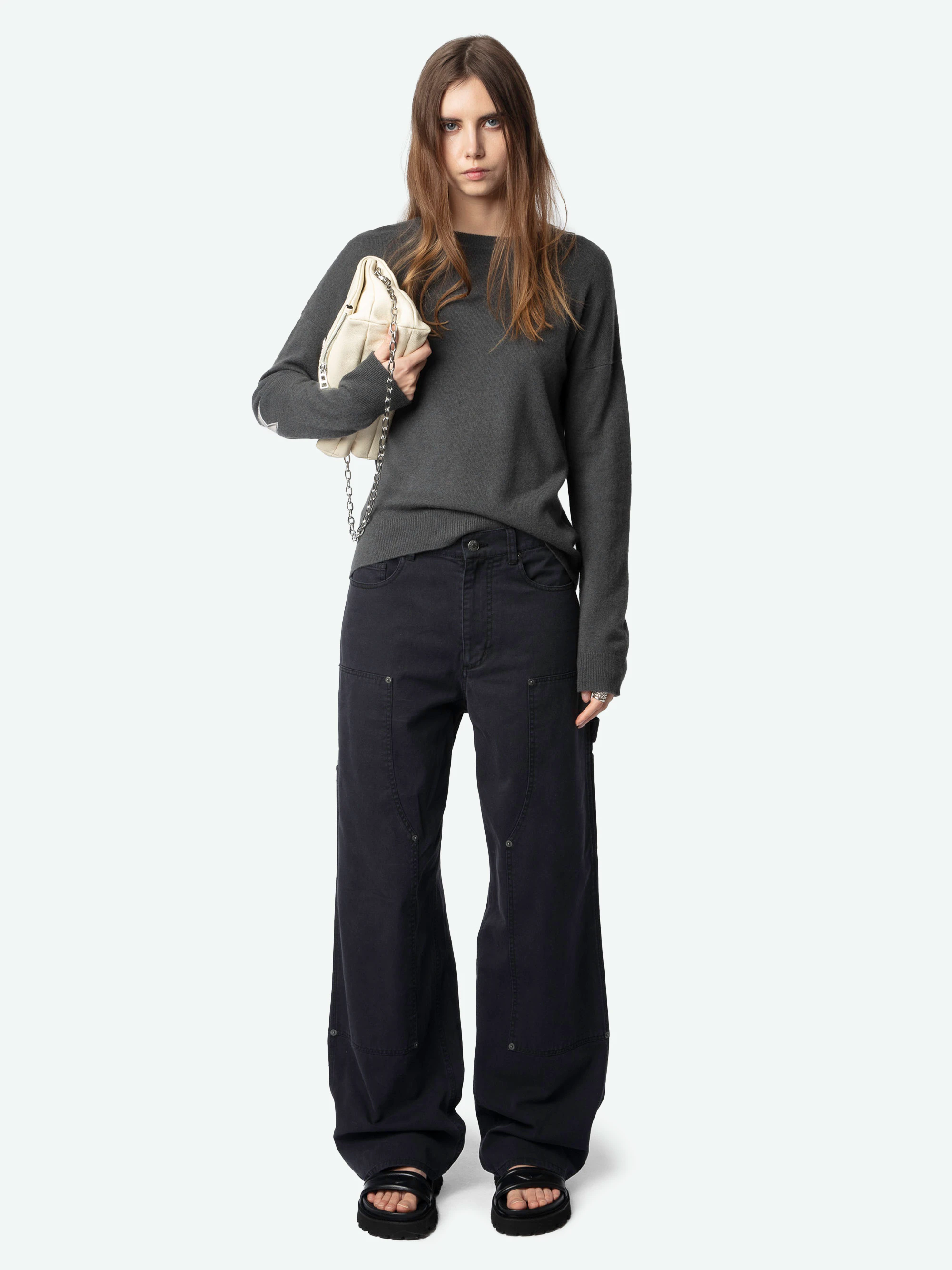 Cici Patch Cashmere Sweater thumbnail 1