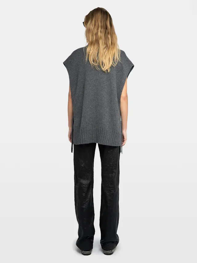 Maddy Sleeveless V Neck Sweater