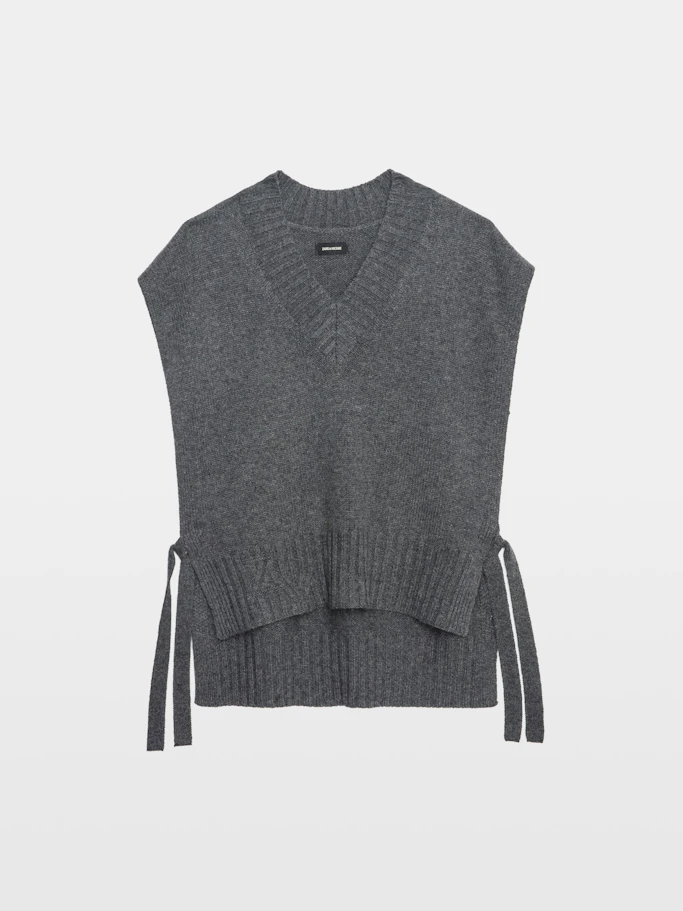 Zadig & Voltaire Maddy Sleeveless V Neck Sweater