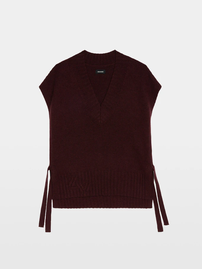 Zadig & Voltaire Maddy Sleeveless V Neck Sweater