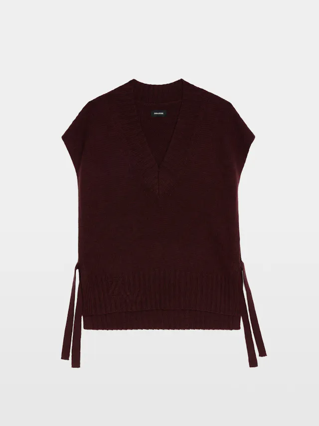 Maddy Sleeveless V Neck Sweater