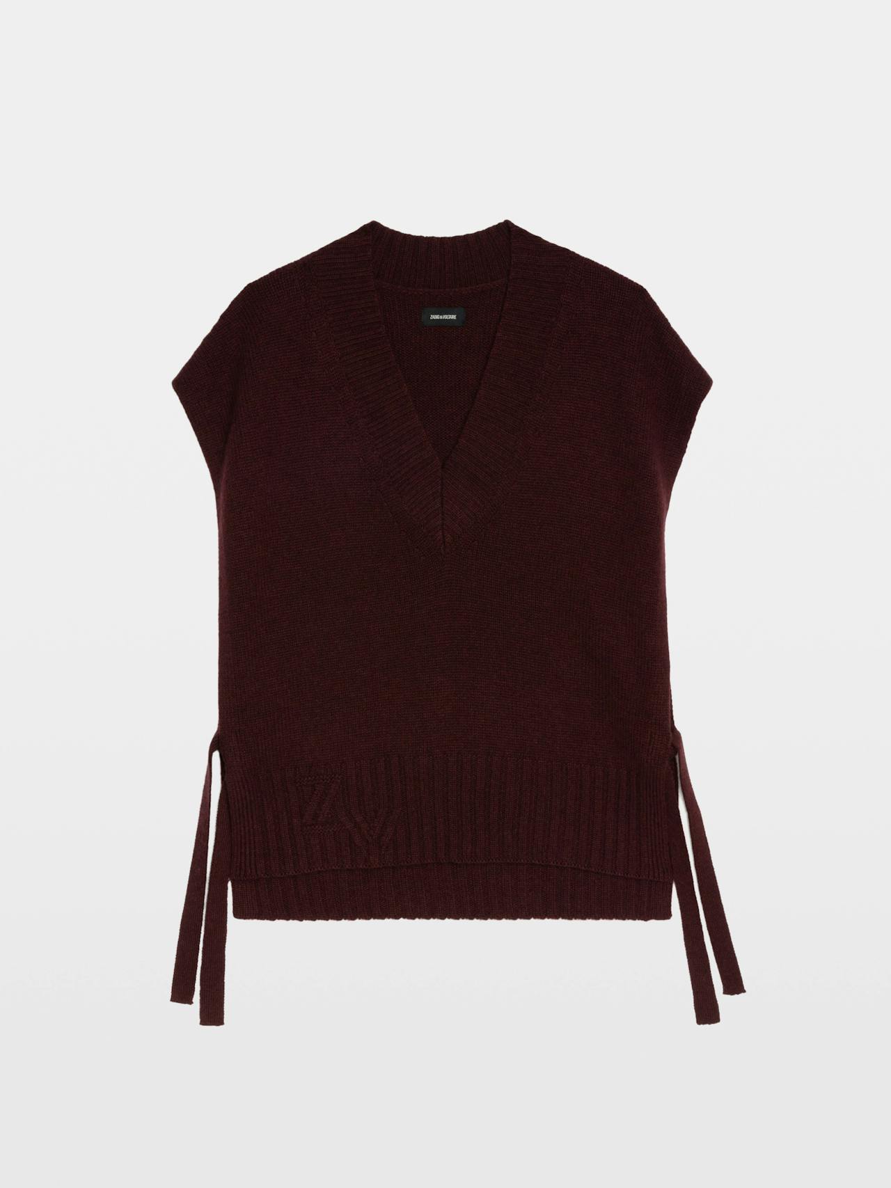 Maddy Sleeveless V Neck Sweater