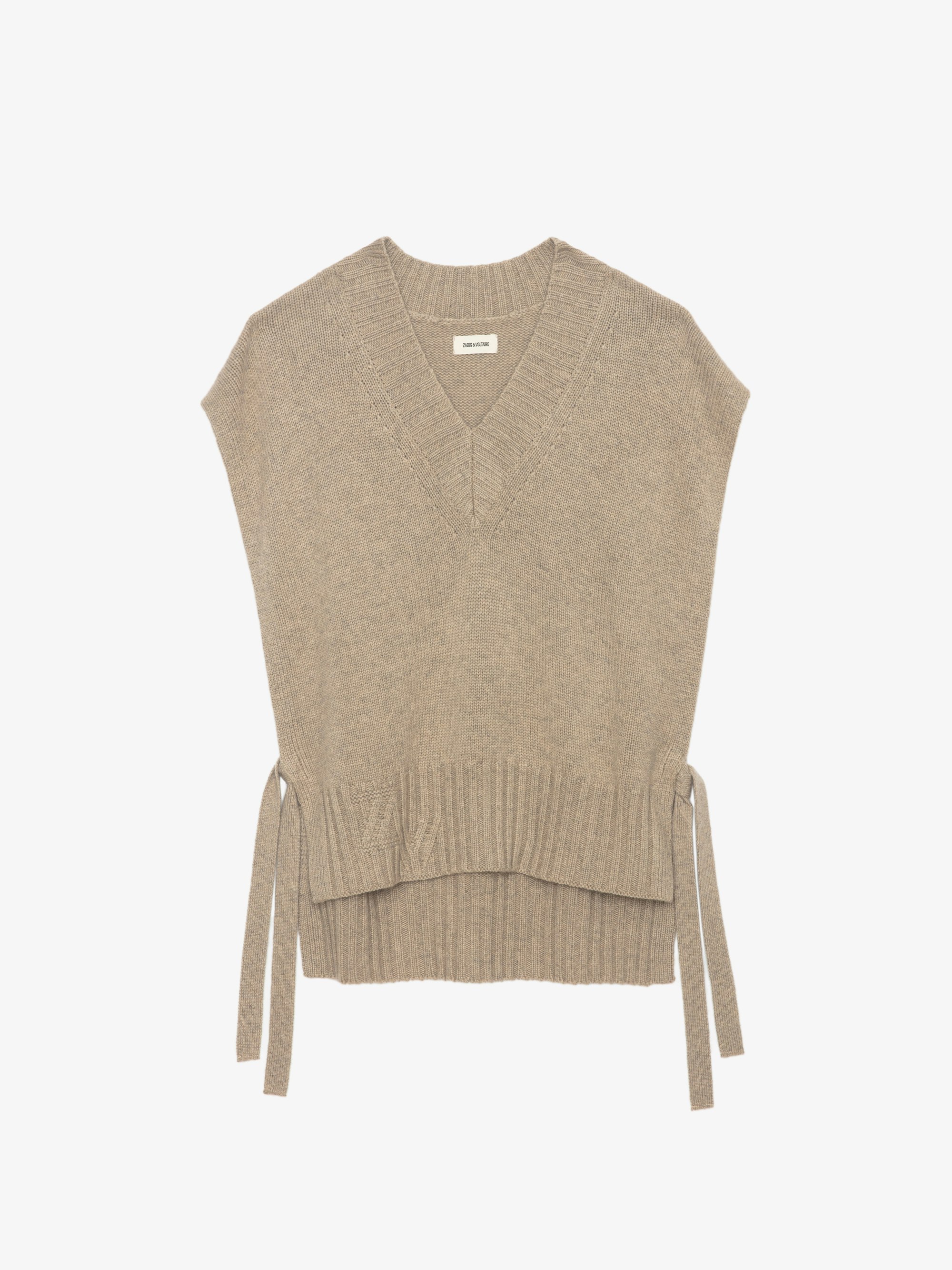 Maddy Sleeveless V Neck Sweater