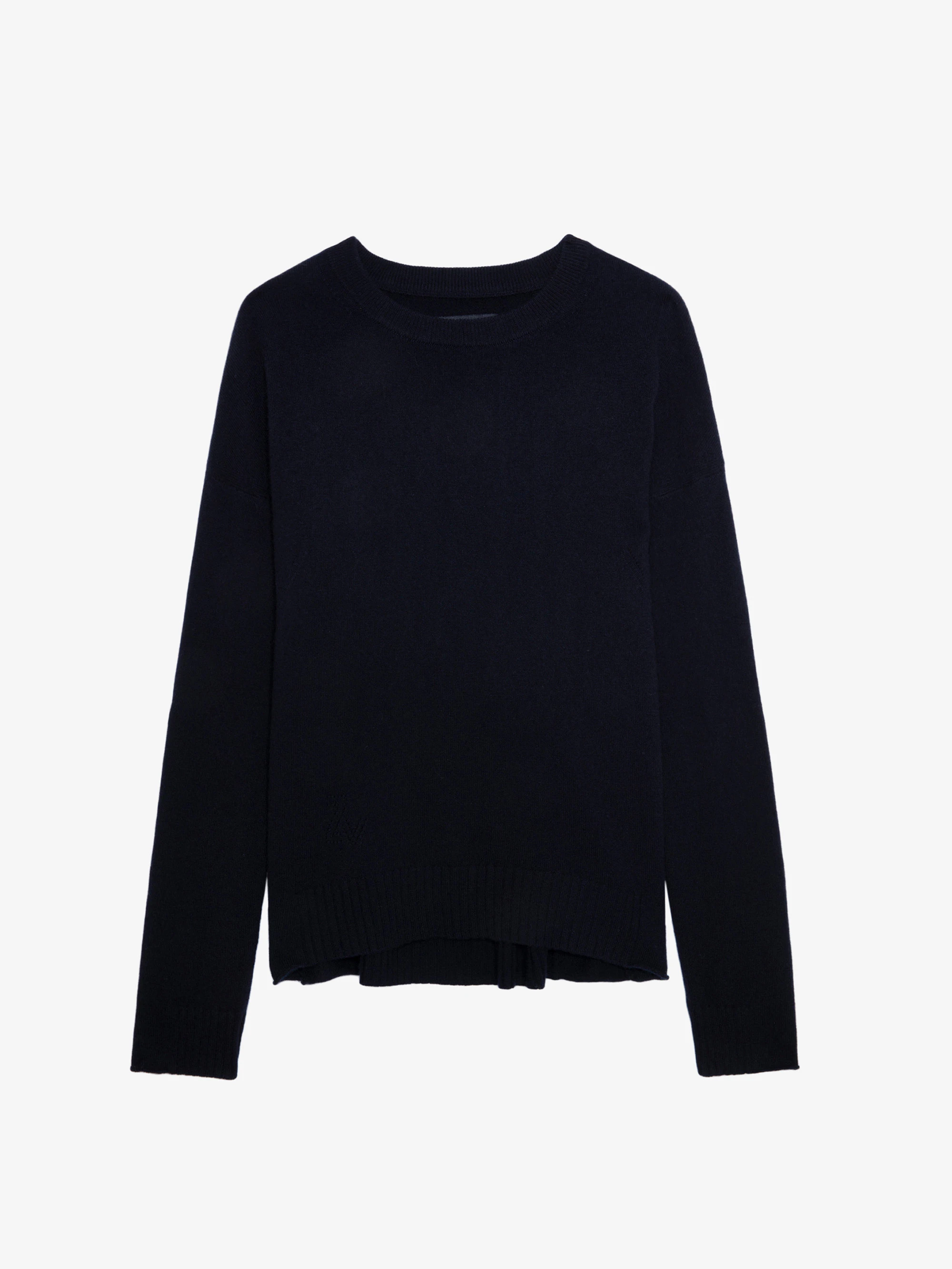 【タカヒロ】YonetomiRIGID CASHMERESWEATER Cici Patch Cashmere Sweater blue women | Zadig&Voltaire