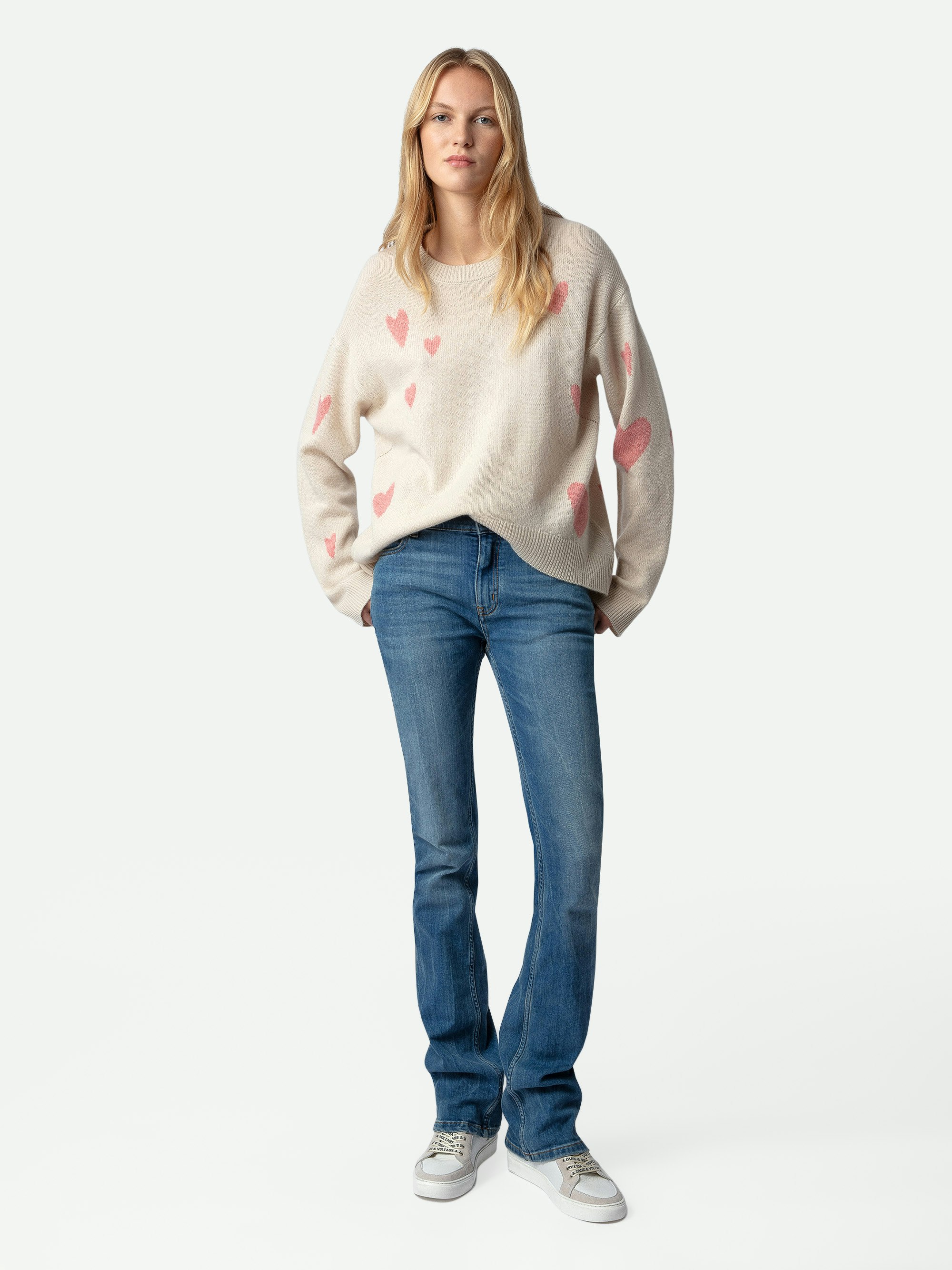 Markus Heart Jumper 100% Cashmere
